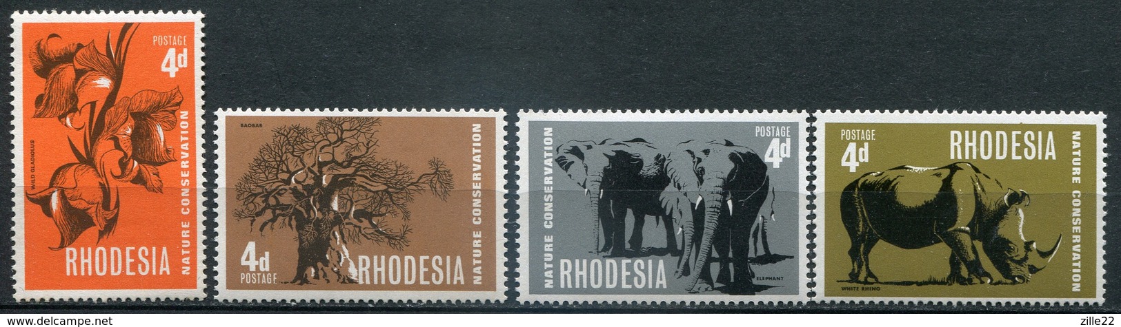 Rhodesien Mi# 66-9 Postfrisch MNH - Flora Fauna - Rhodesia (1964-1980)