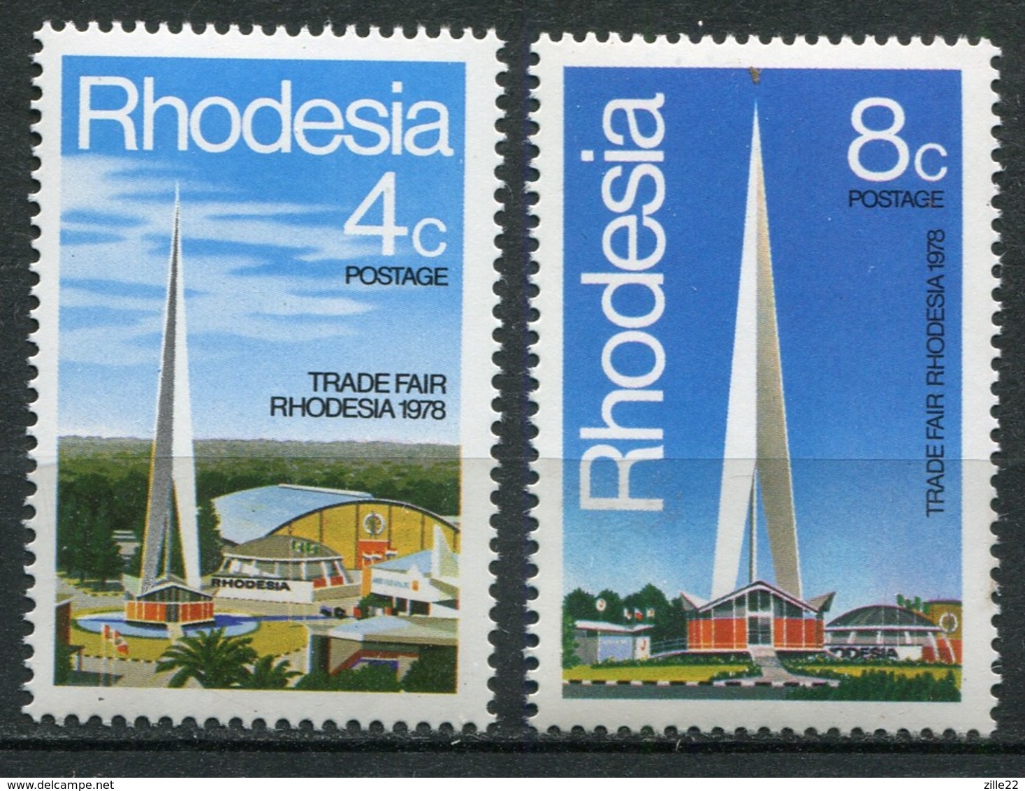 Rhodesia Mi# 204-5 Postfrisch MNH - Trade Fair Buildings - Rhodesia (1964-1980)