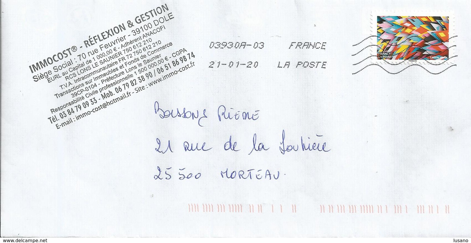 Mon Fantastique Carnet De Timbres - Timbre De 2019 Sur Enveloppe - Lettres & Documents