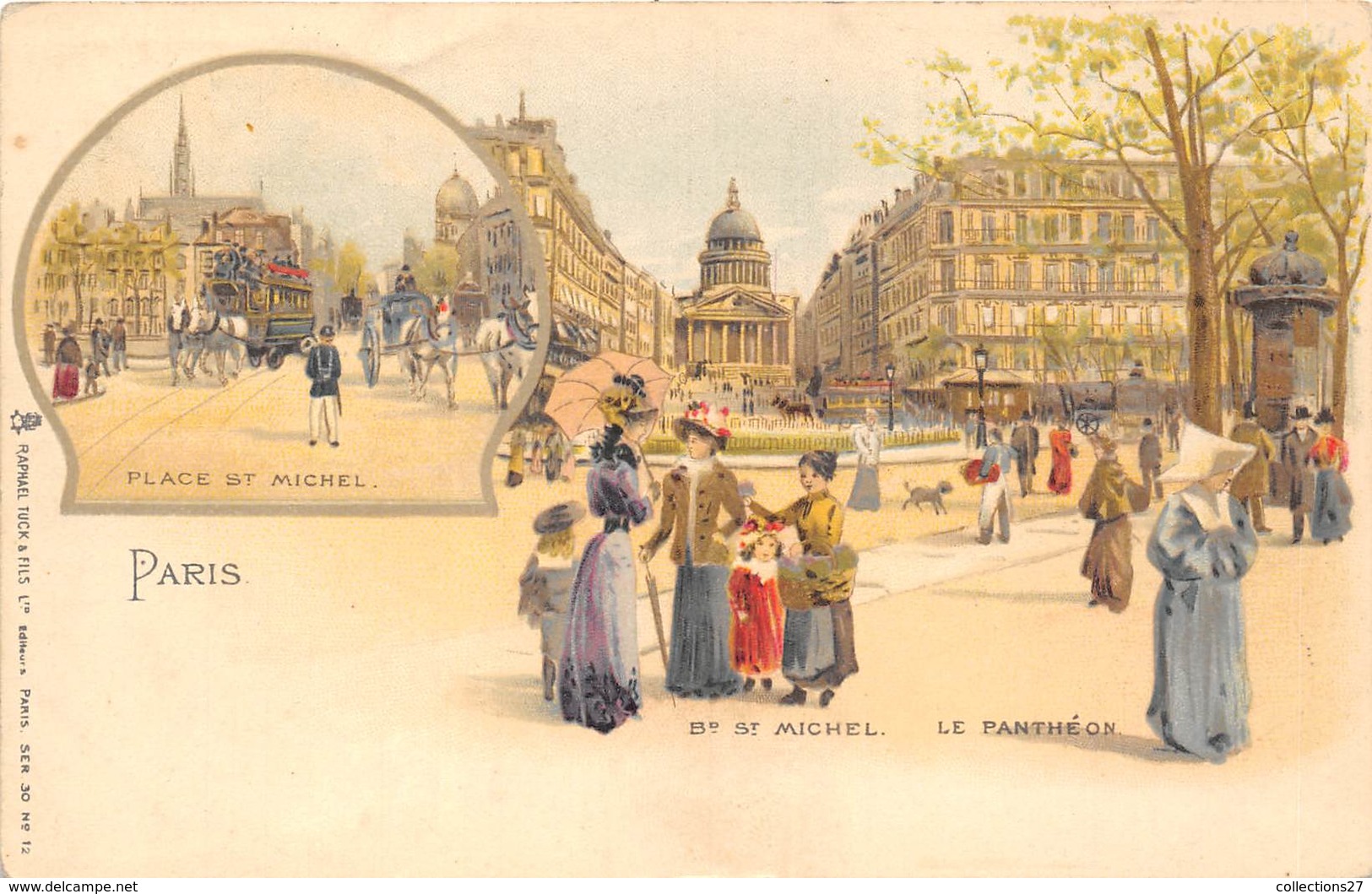 75005-PARIS-PLACE SAINT-MICHE ET BOULEVARD - LE PANTHEON - Arrondissement: 05