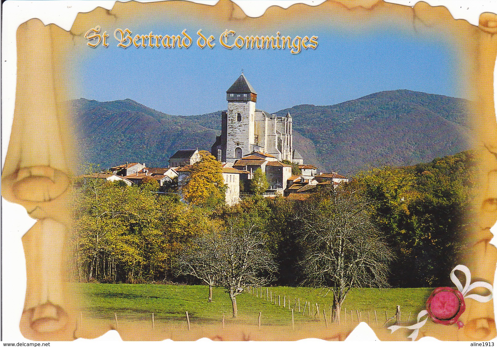 31 SAINT BERTRAND DE COMMINGES - CONTOURS DECOUPES - SUR STYLE PARCHEMIN - Saint Bertrand De Comminges