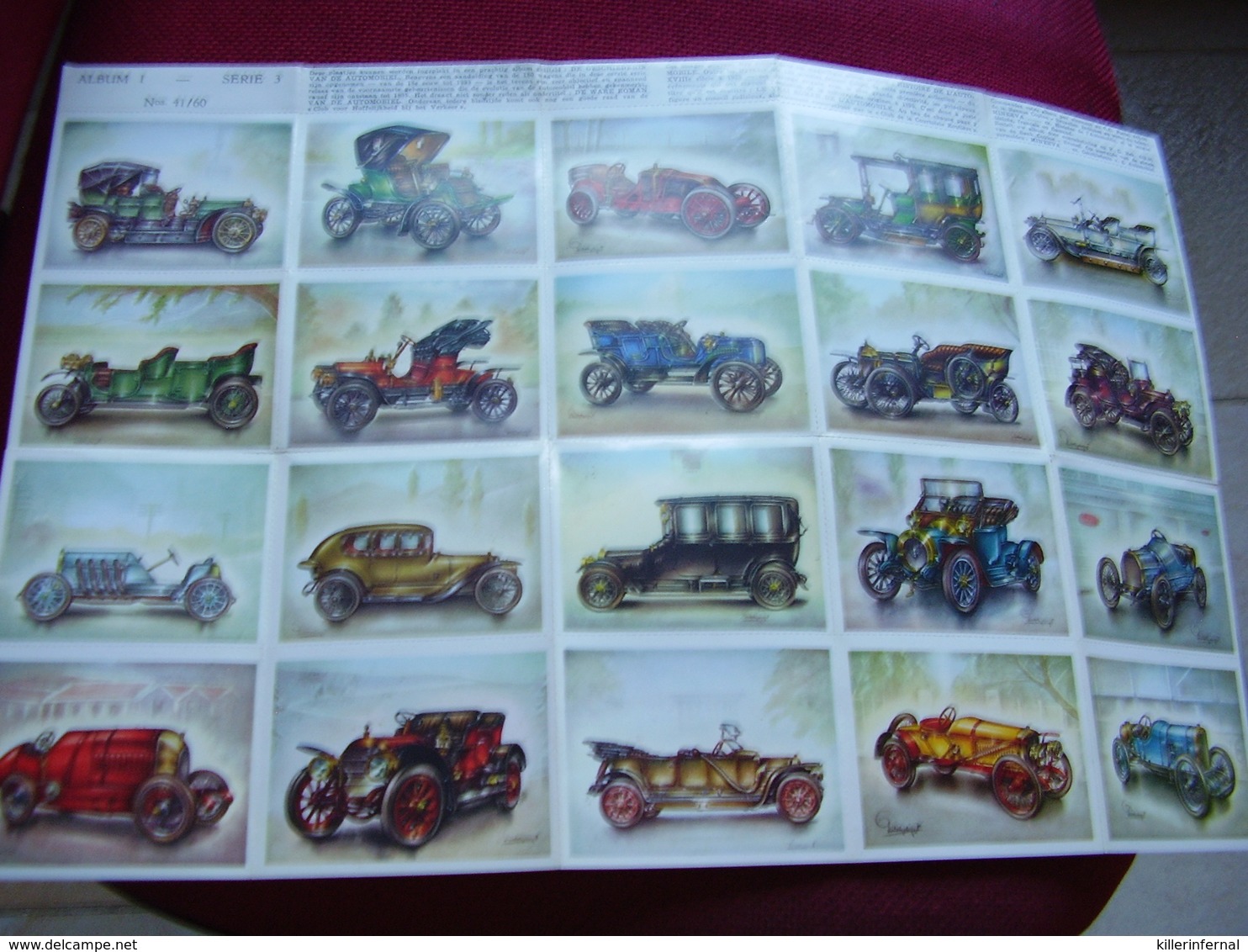 Lot Chromos Images Vignettes Minerva *** Histoire De L' Automobile *** Série 3 Complet - Albums & Catalogues