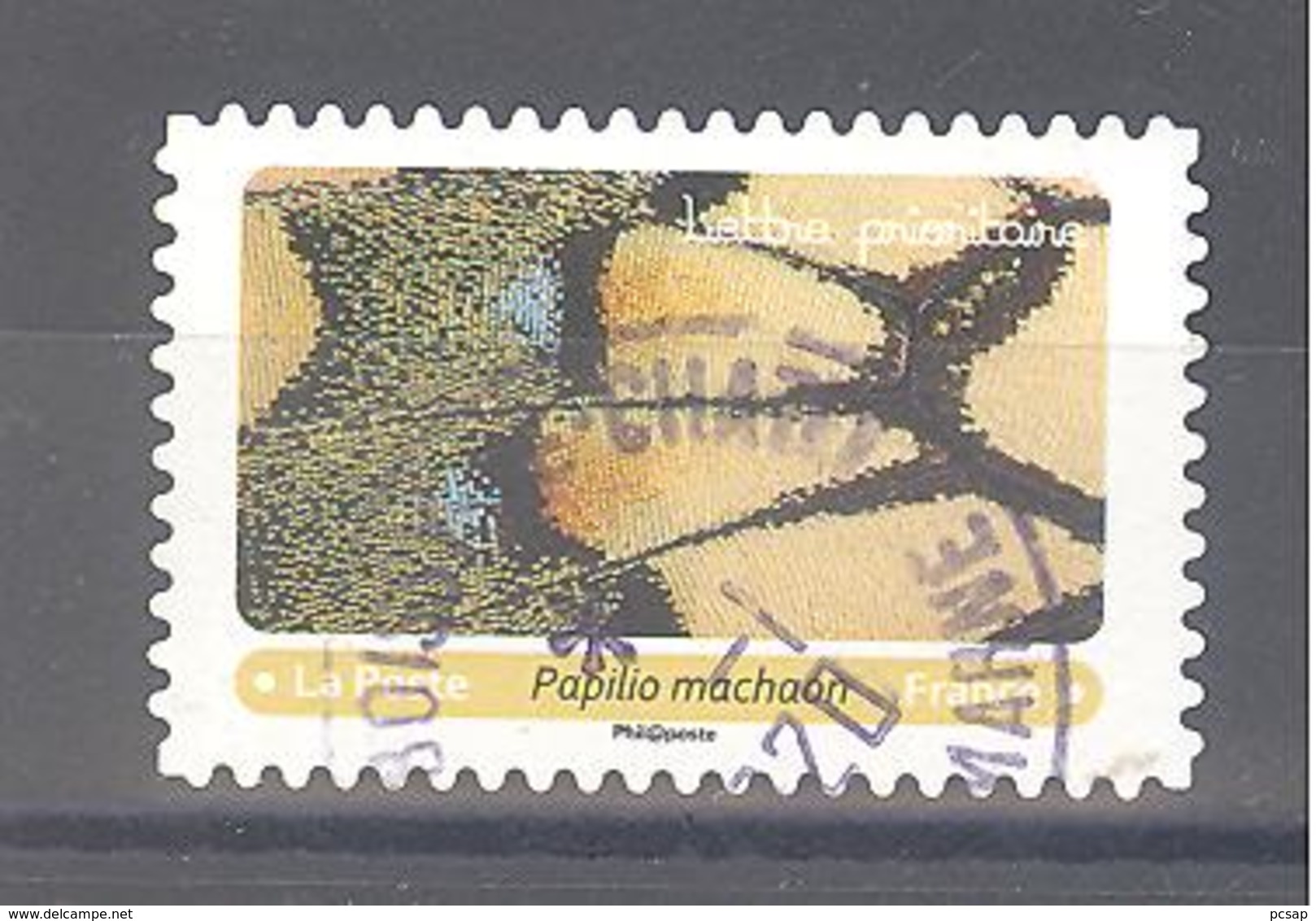 France Autoadhésif Oblitéré (Effets Papillons 10 - Papillo Machaon) (cachet Rond) - Usati