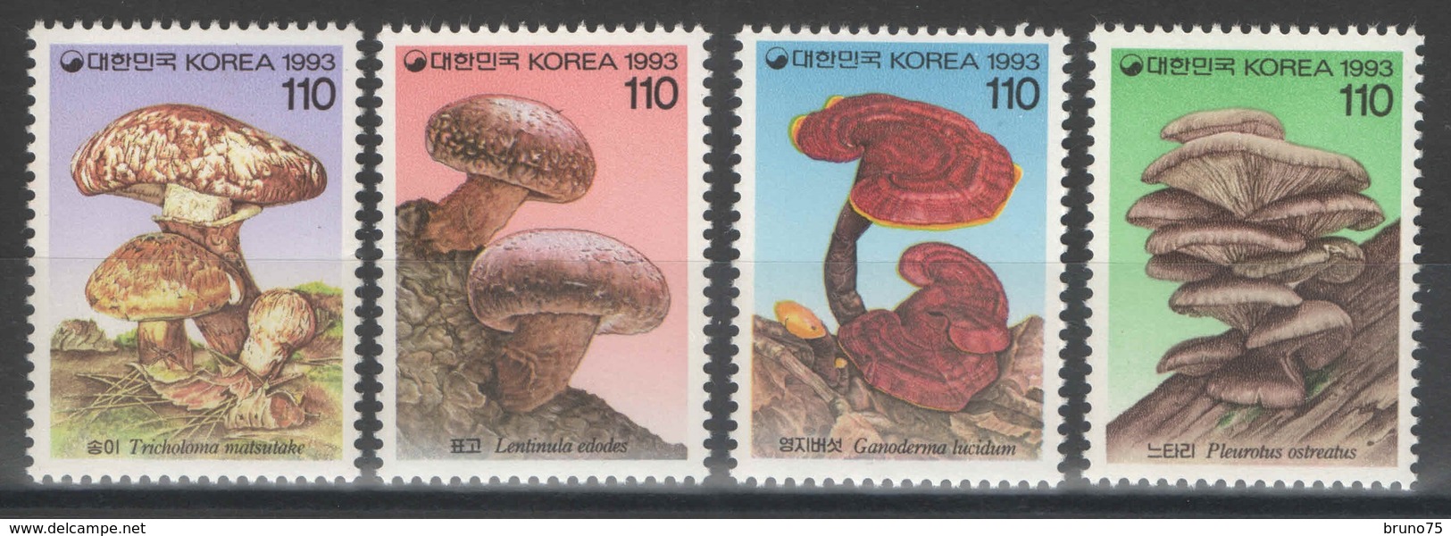 Corée Du Sud - YT 1593-1596 ** MNH - 1993 - Champignons - Mushrooms - Corée Du Sud