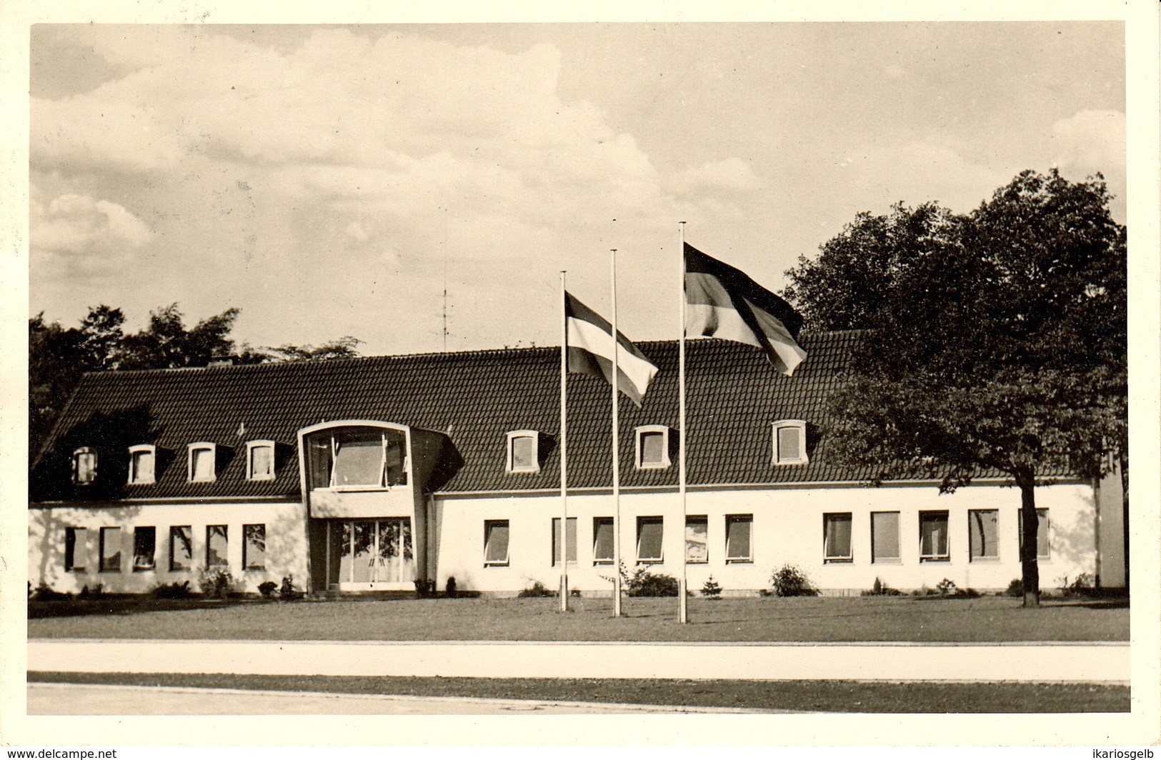 RADEVORMWALD 1959 " Haus Des Sports Beflaggt " Bedarf Mit Heuß II Nach Duisburg - Radevormwald