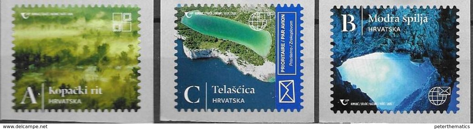 CROATIA, 2020, MNH ,NATURAL WONDERS OF CROATIA, CAVES, BOATS, LANDSCAPES,3v - Other & Unclassified