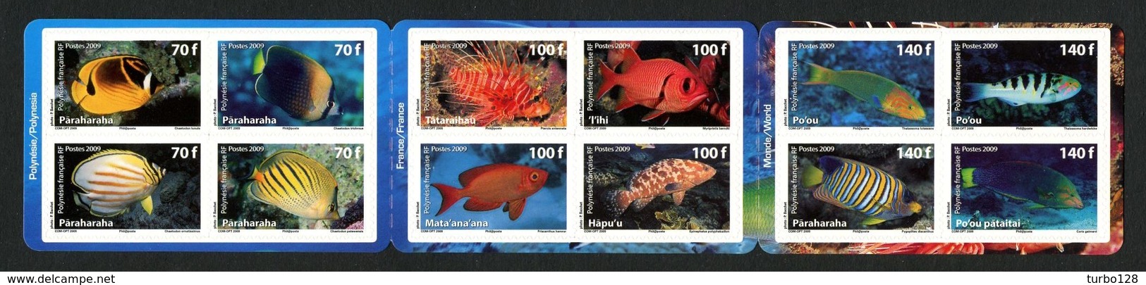 POLYNESIE  2009 **  Carnet C882 Non Plié  Neuf MNH Superbe Poissons De Polynésie Fishes Animaux Faune - Libretti