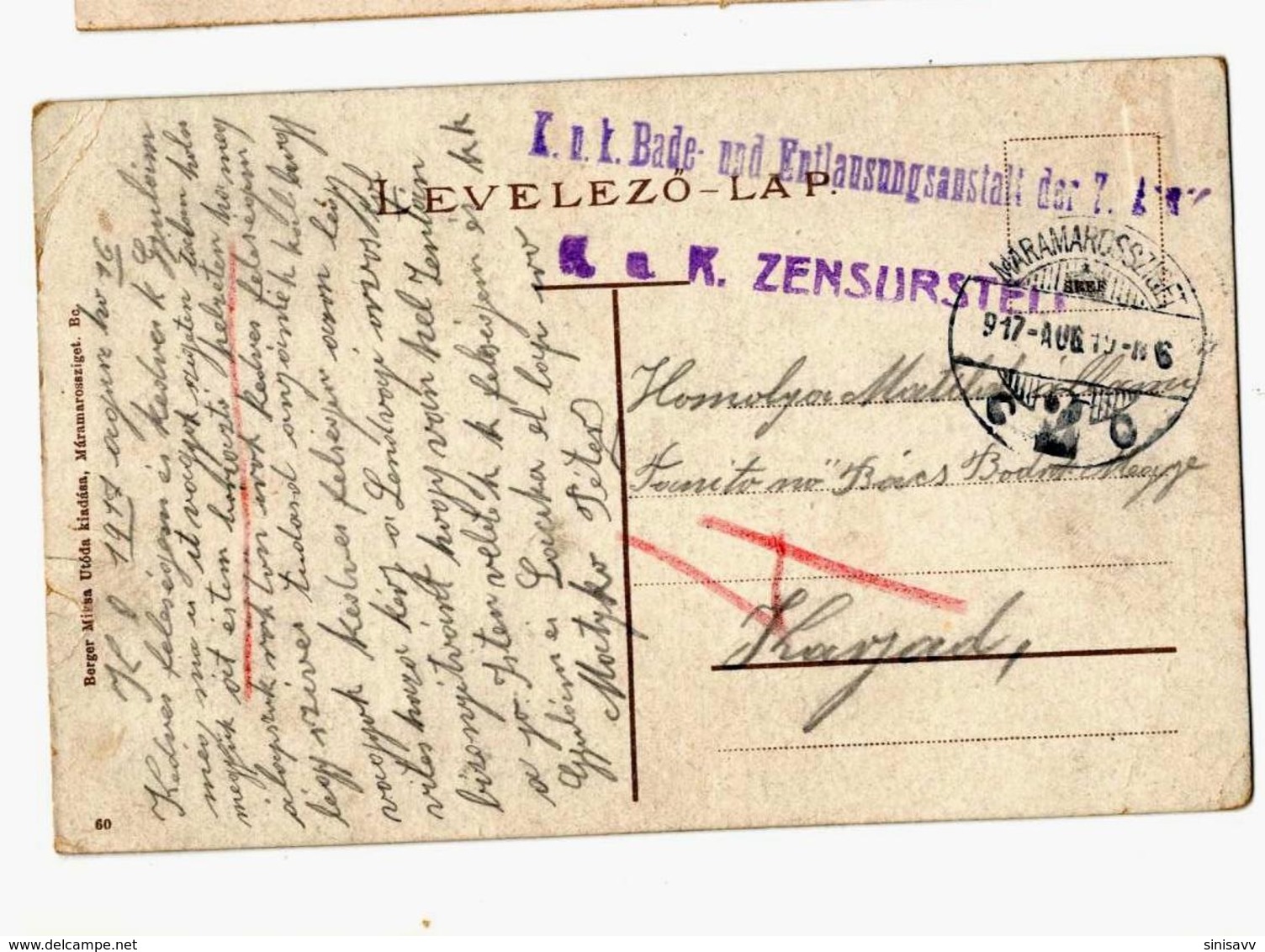 1917 MAROSVASARHELY - Targu Mures - Foter - K.u.K Zensur Censored - Romania