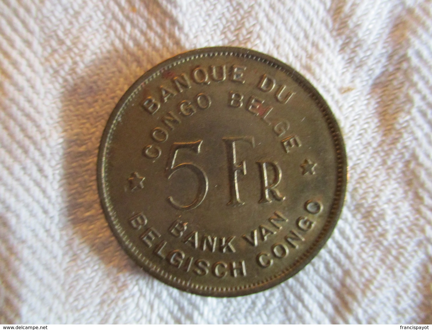 Congo Belge 5 Francs 1947 - 1945-1951: Régence