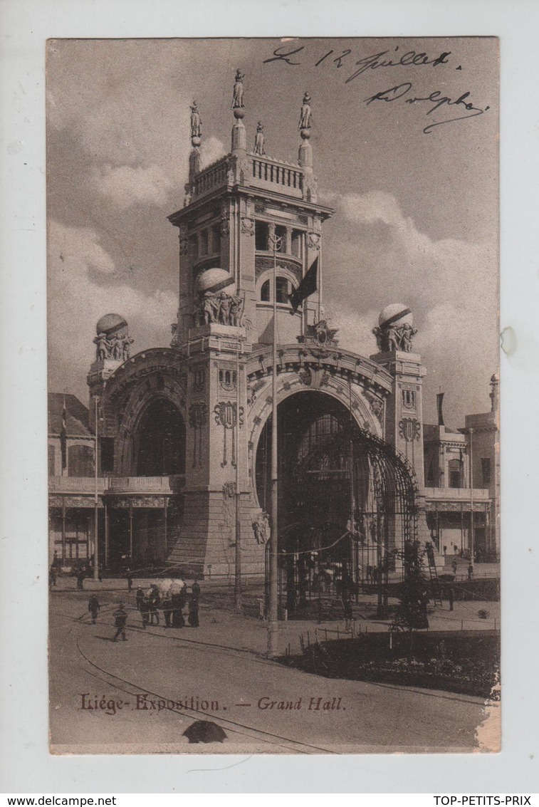 REF466/ TP 56 S/CP Liège Exposition Grand Hall C.Liège Exposition 12/7/05 > Gand C.d'arrivée - 1905 – Liegi (Belgio)