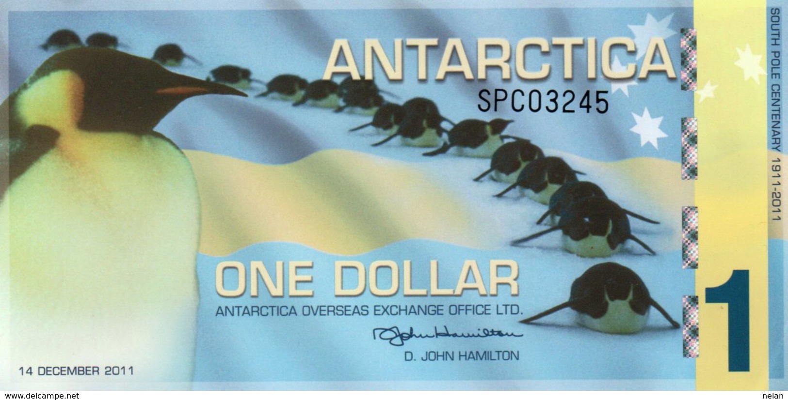 ANTARCTICA  ONE DOLLAR 2011 FANTASY ISSUES  COL. ANT-014e  UNC - Andere & Zonder Classificatie