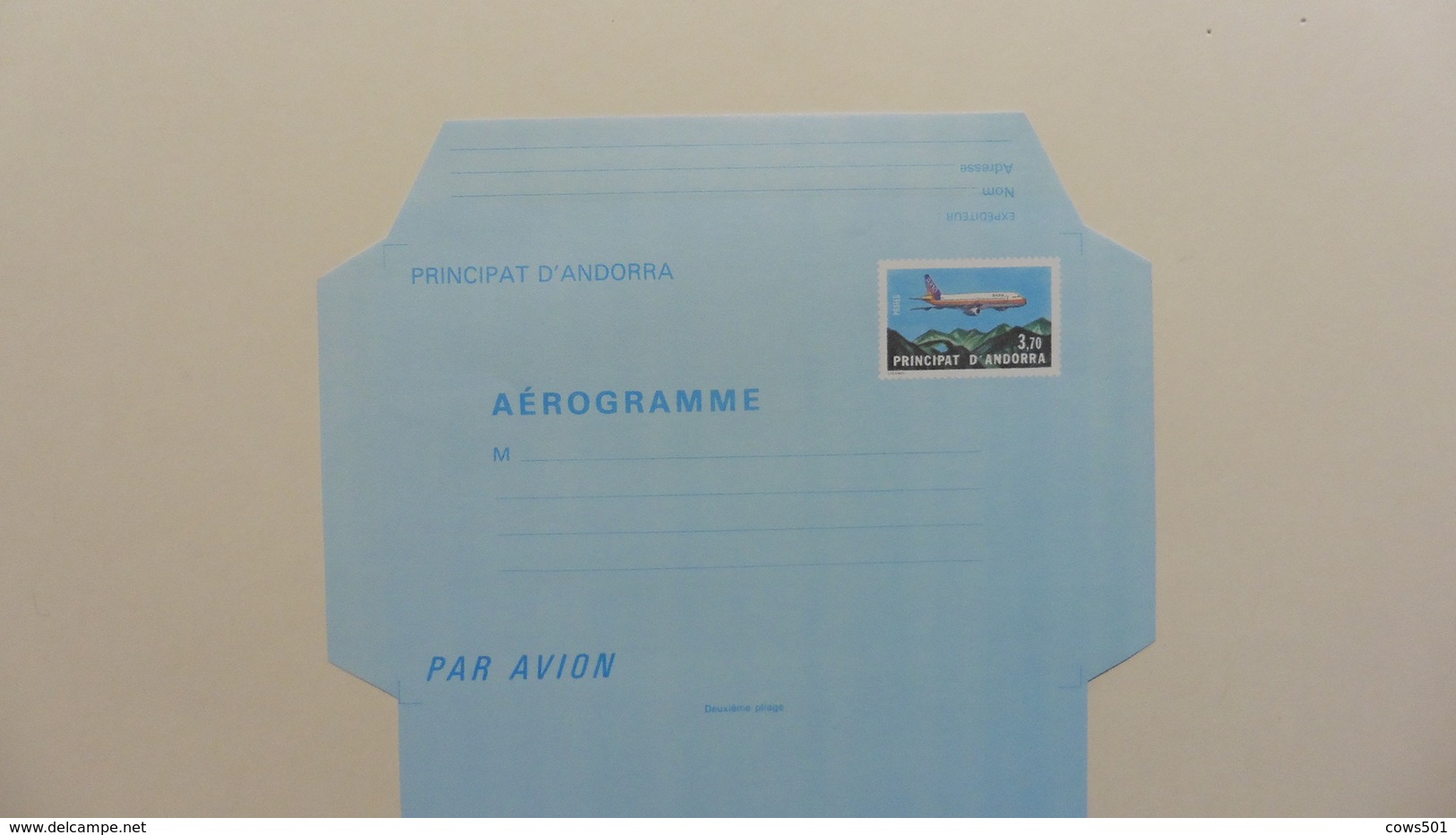 Andorre Français > Entiers Postaux :Aérogramme Neuf N° 1   :Airbus  A310 - Stamped Stationery & Prêts-à-poster