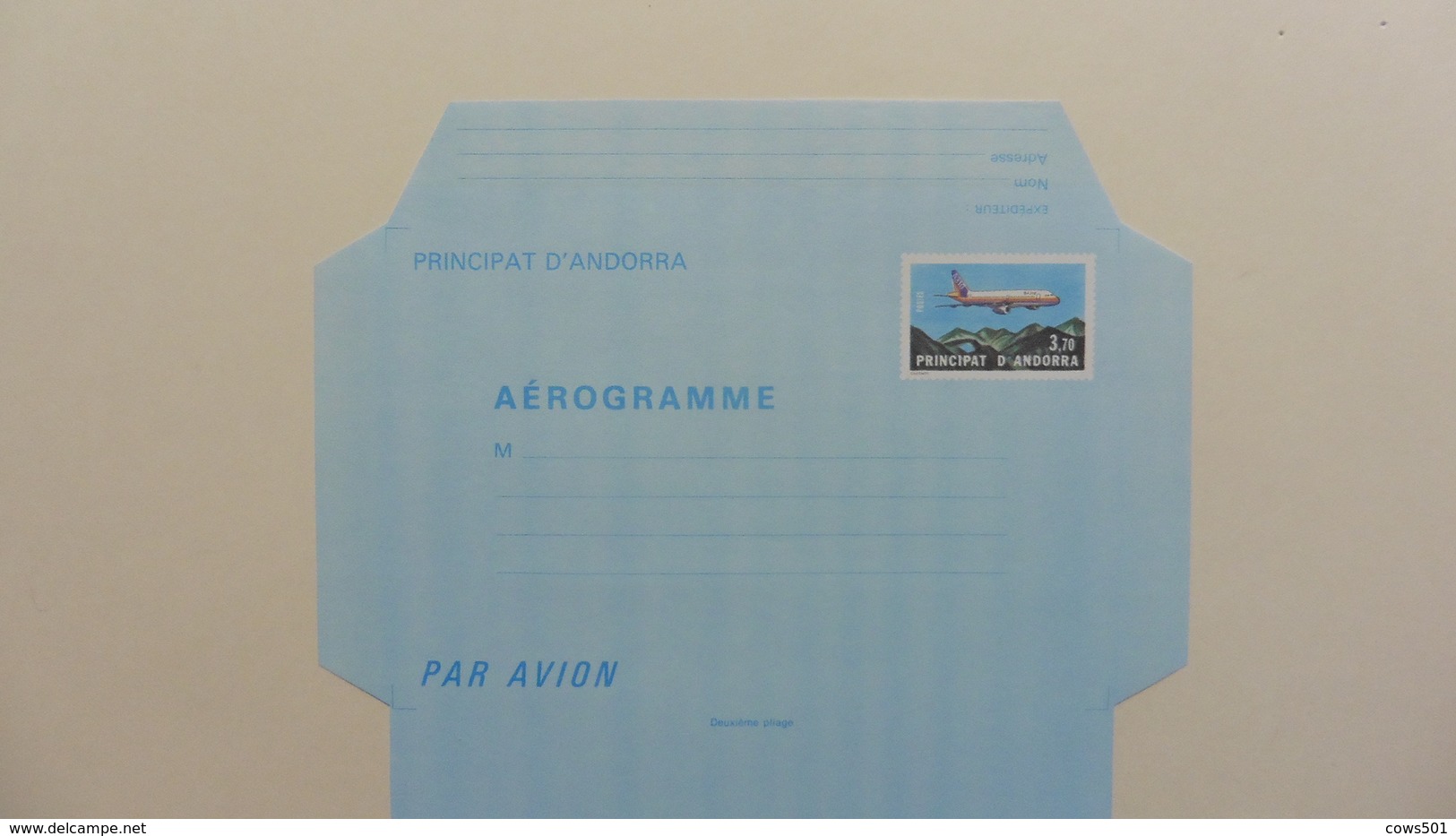 Andorre Français > Entiers Postaux :Aérogramme Neuf N° 1   :Airbus  A310 - Postwaardestukken & Prêts-à-poster