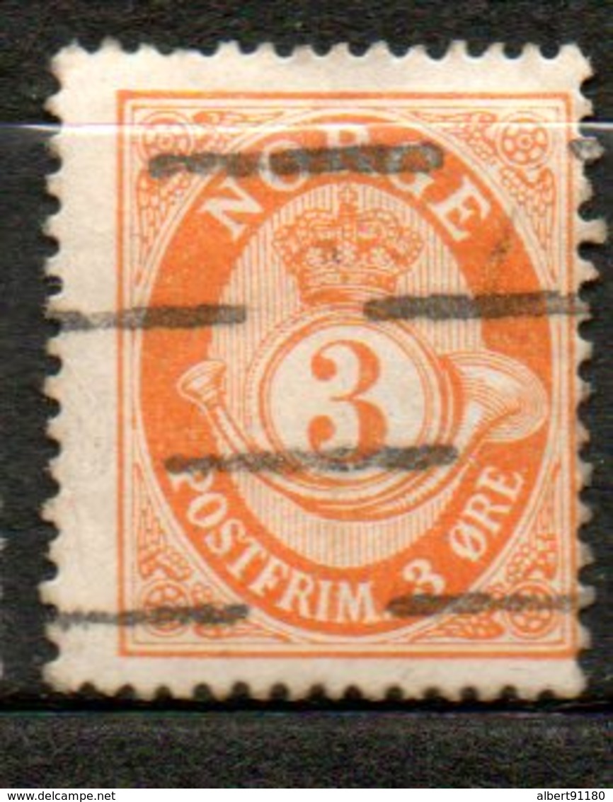 NORVEGE Cor  3o Orange  1894 N°48 - Oblitérés