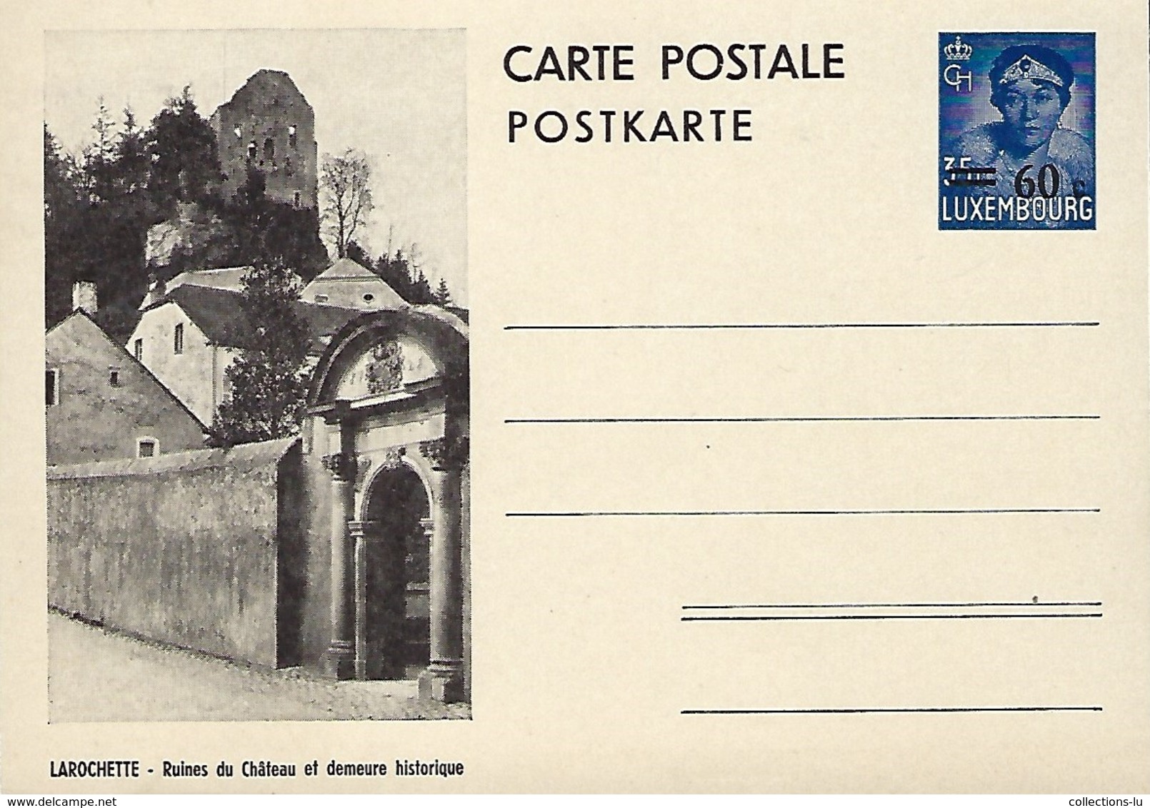 Luxembourg  -  Carte Postale - Postkarten - Larochette - Ruines Du Château Et Demeure Historique - Entiers Postaux