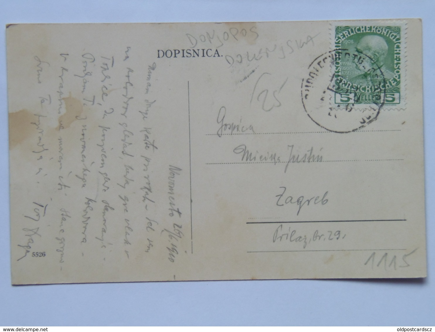 Dolenjska 1115 Kostanjevica Krka 1910 - Slovenia