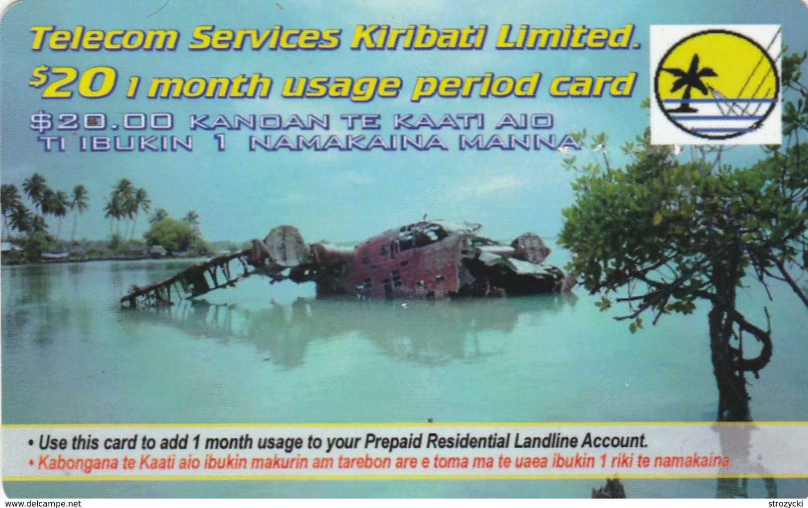 Kiribati - $ 20 Prepaid Calling Card - Kiribati