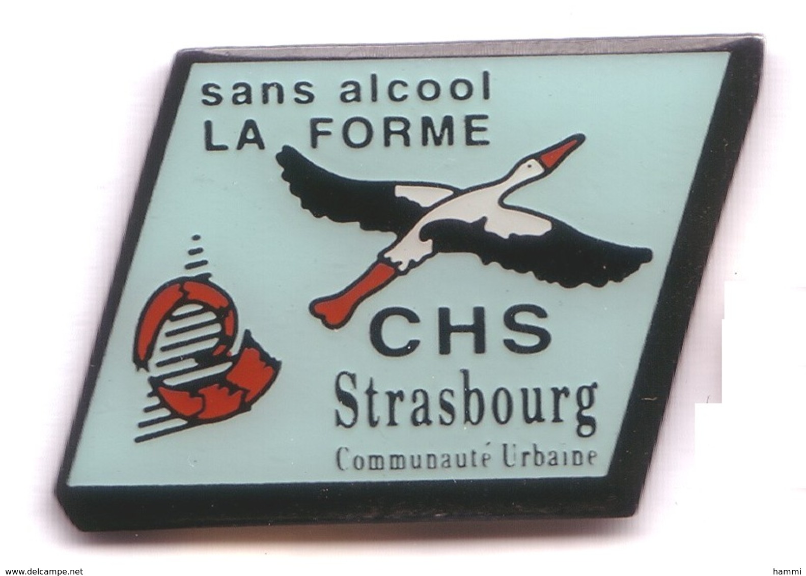 B167 Pin's Cigogne Stork Oiseau Bird Alsace CHS STRASBOURG HÔPITAL Achat Immédiat - Geneeskunde