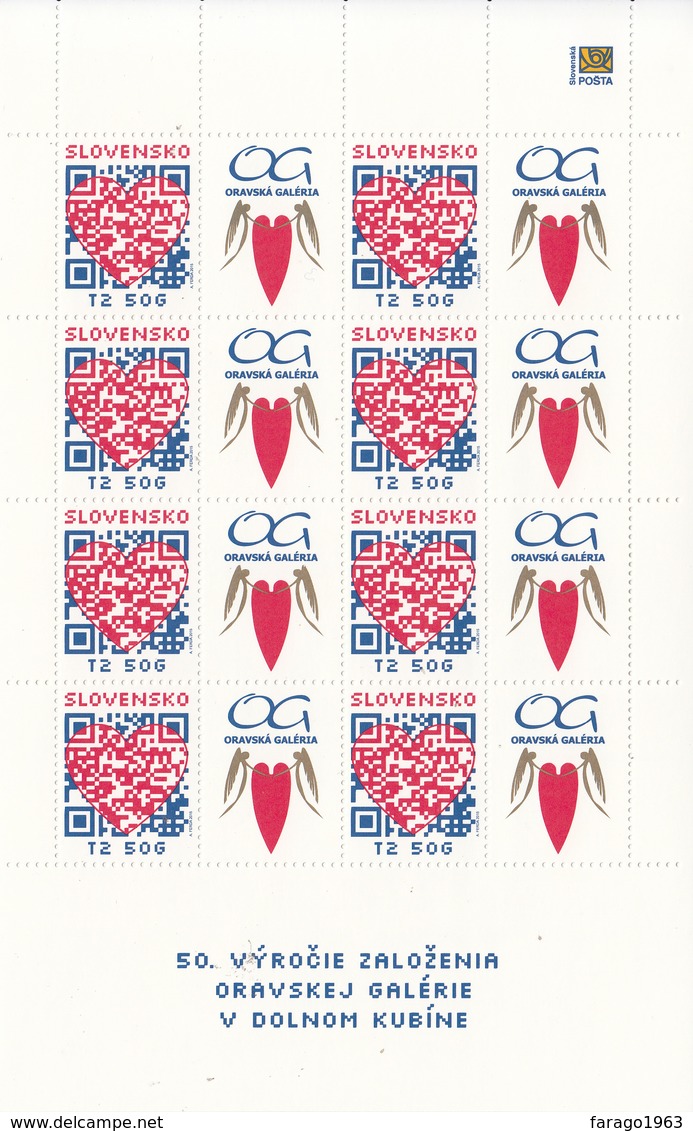 2015 Slovakia Heart  Miniature Sheet  MNH @ BELOW Face Value - Blocks & Sheetlets