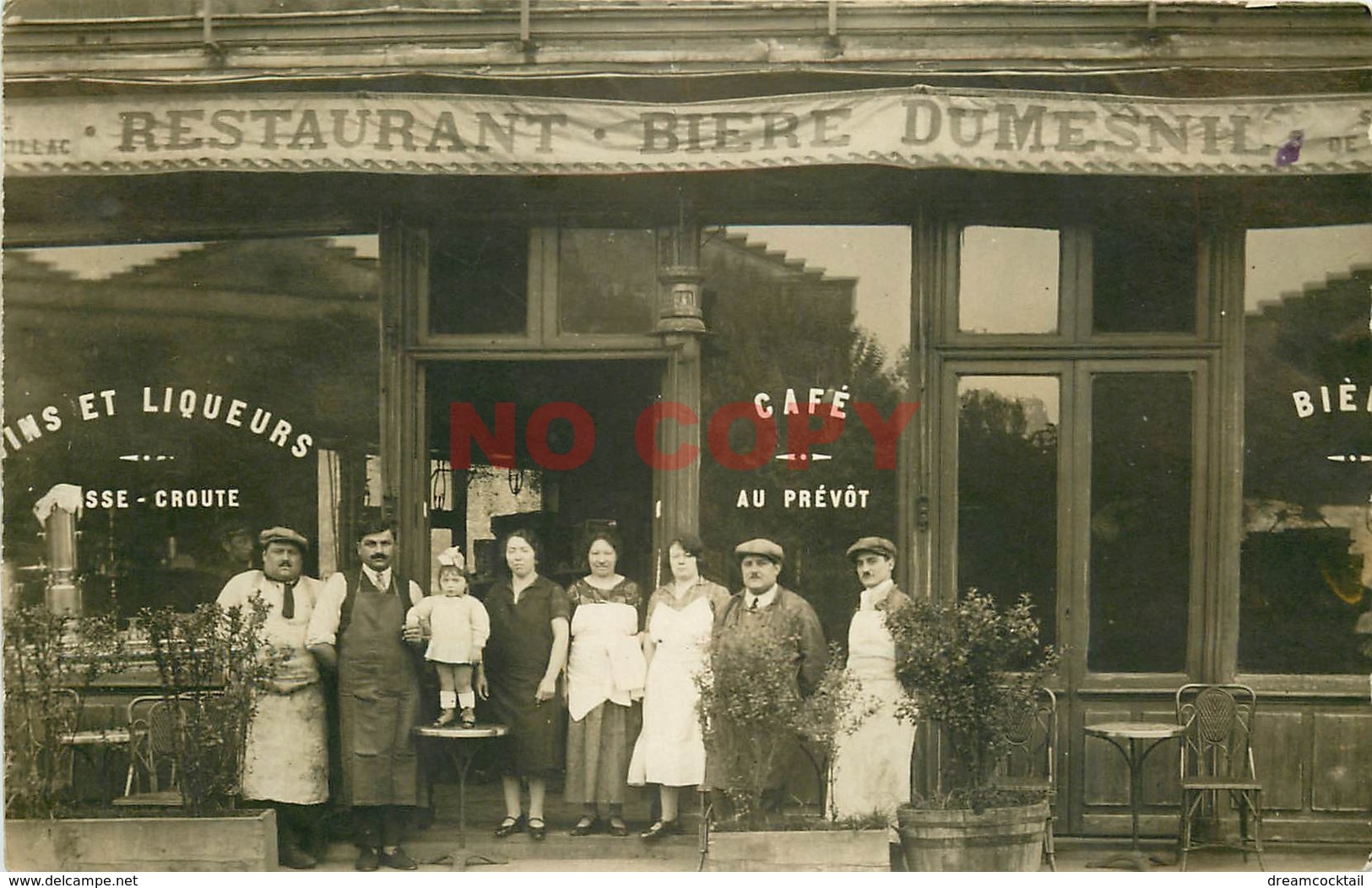 Photo Cpa 75 PARIS XIX. Café Restaurant " Au Prévôt " Boulevard De Belleville 1926 Bière Dumesnil - Distrito: 19