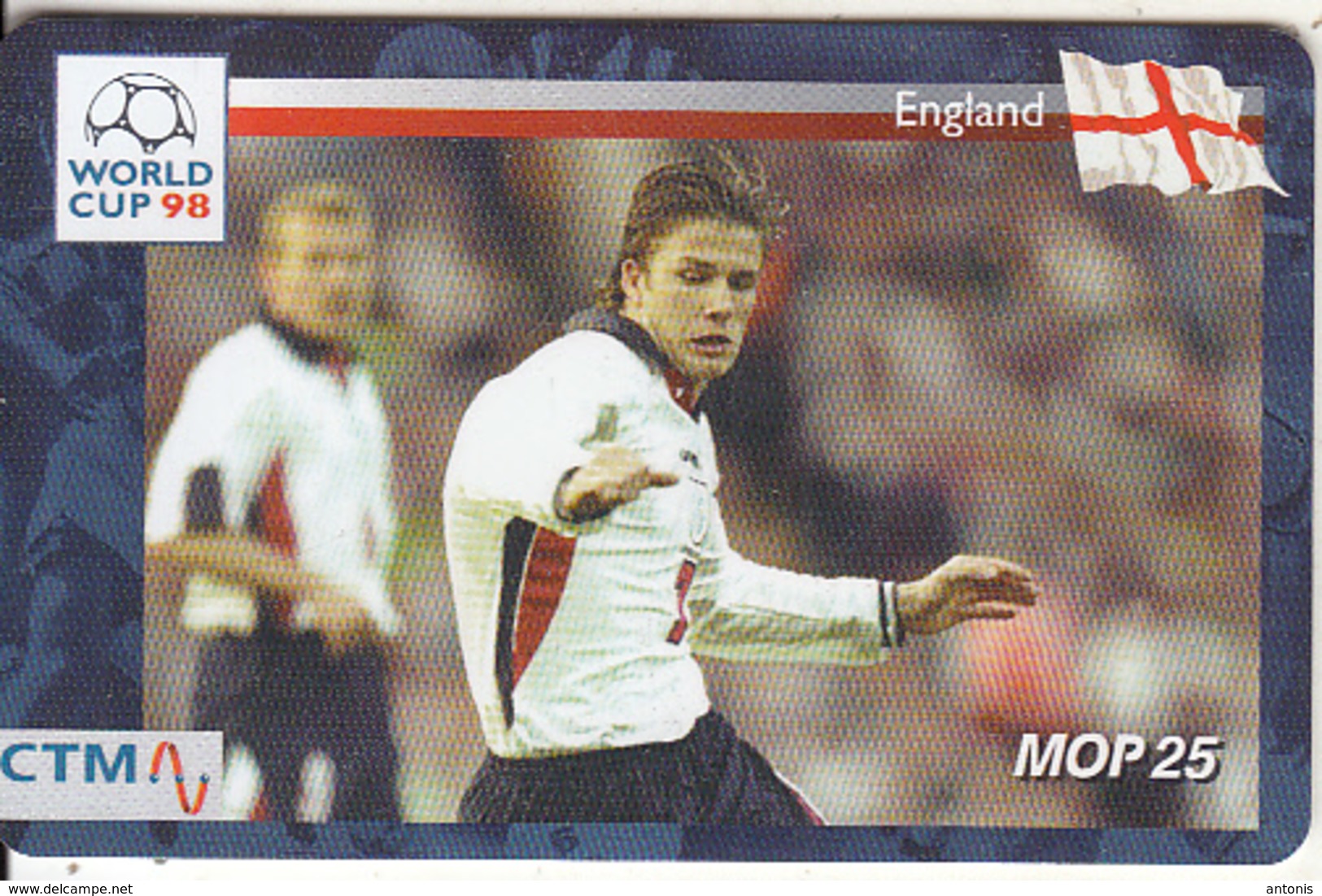 MACAU(chip) - FIFA World Cup 98 France/England, CN : 52MCU98D, 04/98, Used - Macau