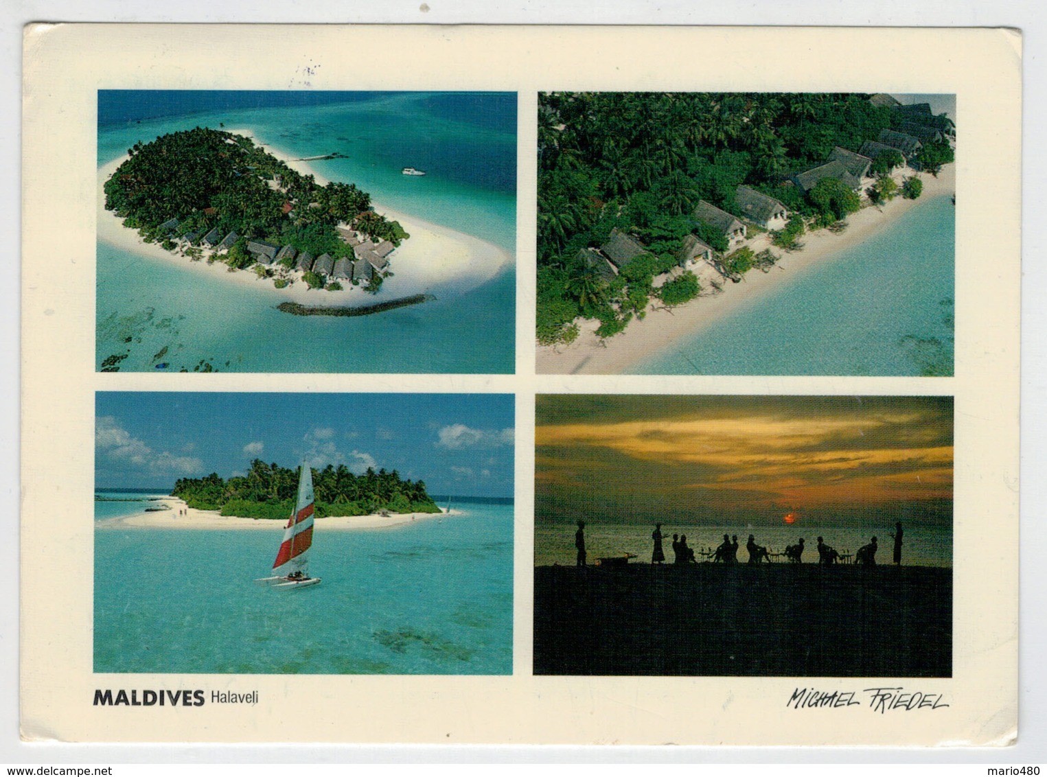 MALDIVES    ARI.ATOLL HALAVELI    2  SCAN     (VIAGGIATA) - Maldiven