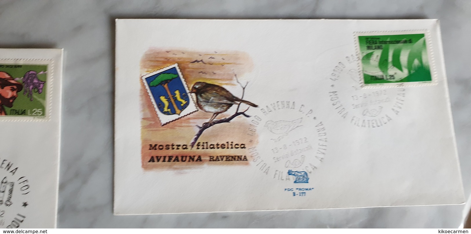 BIRD Mostra Filatelica AVIFAUNA Ravenna Birds 1972 Annullo Cancel Postmark - Werbestempel