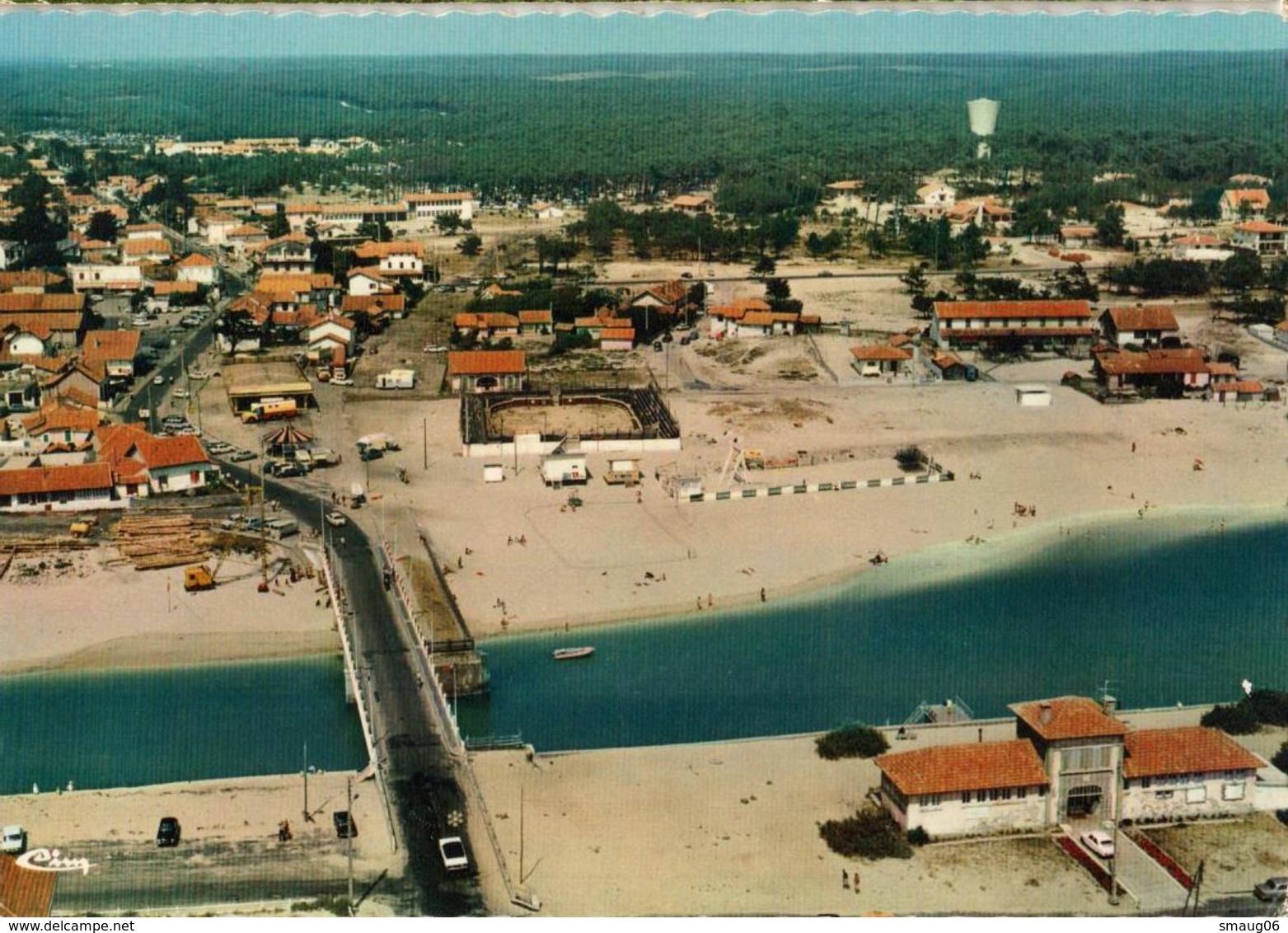 40 - MIMIZAN-PLAGE - VUE GÉNÉRALE AÉRIENNE ET LE COURANT - Mimizan Plage