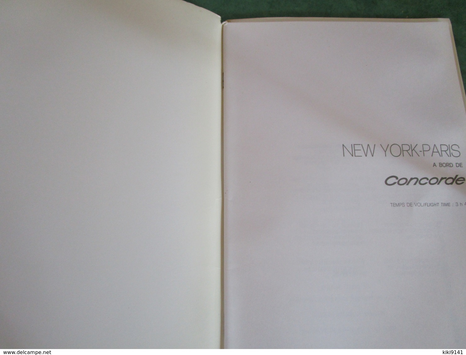 NEW YORK-PARIS à Bord De CONCORDE - Déjeuner Du 23 Aout 1987 (8 Pages) - Menú