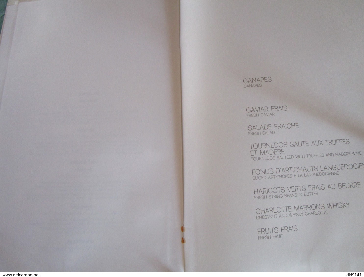 NEW YORK-PARIS à Bord De CONCORDE - Déjeuner Du 18 Aout 1987 (8 Pages) - Menú