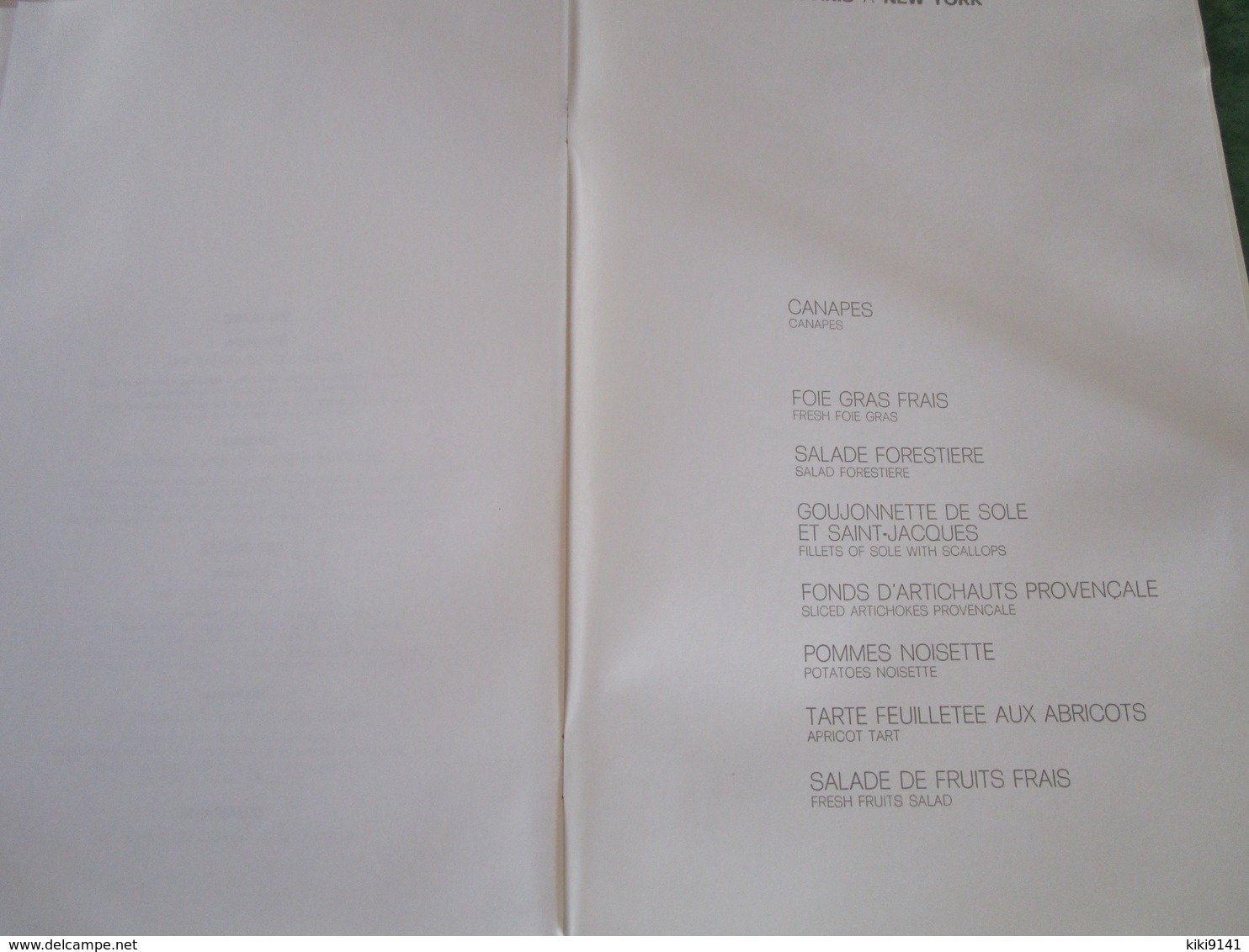 PARIS-NEW YORK à Bord De CONCORDE - Déjeuner Du 17 Aout 1987 (8 Pages) - Menükarten