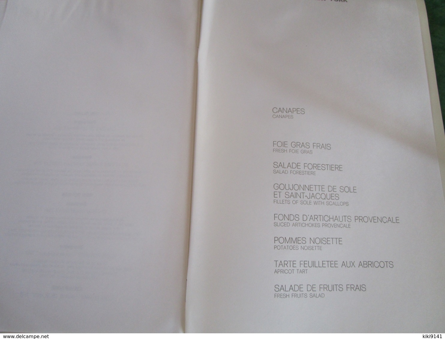 PARIS-NEW YORK à Bord De CONCORDE - Déjeuner Du 22 Aout 1987 (8 Pages) - Menu Kaarten