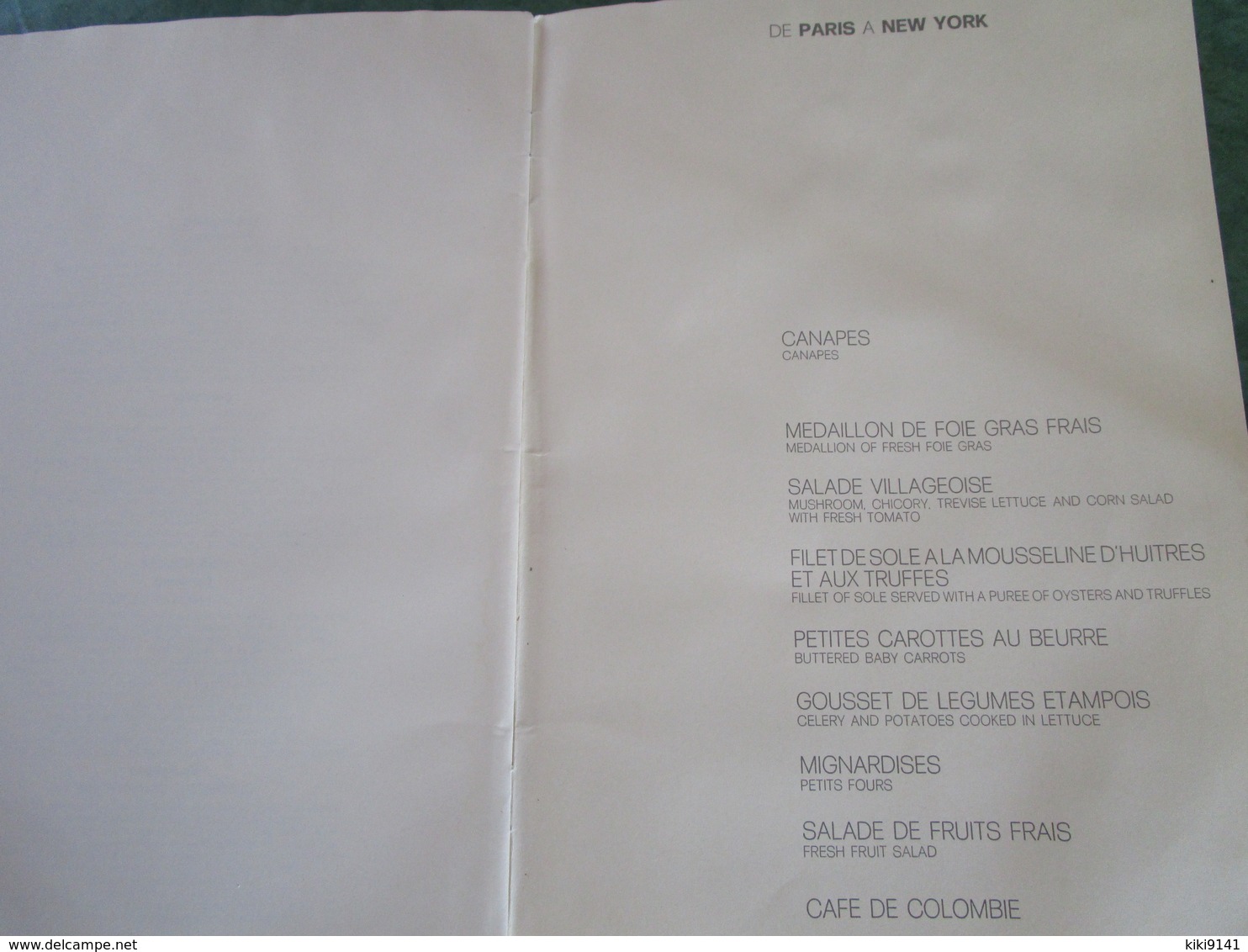 PARIS-NEW YORK à Bord De CONCORDE - Déjeuner Du 19 Novembre 1989 (8 Pages) - Menú