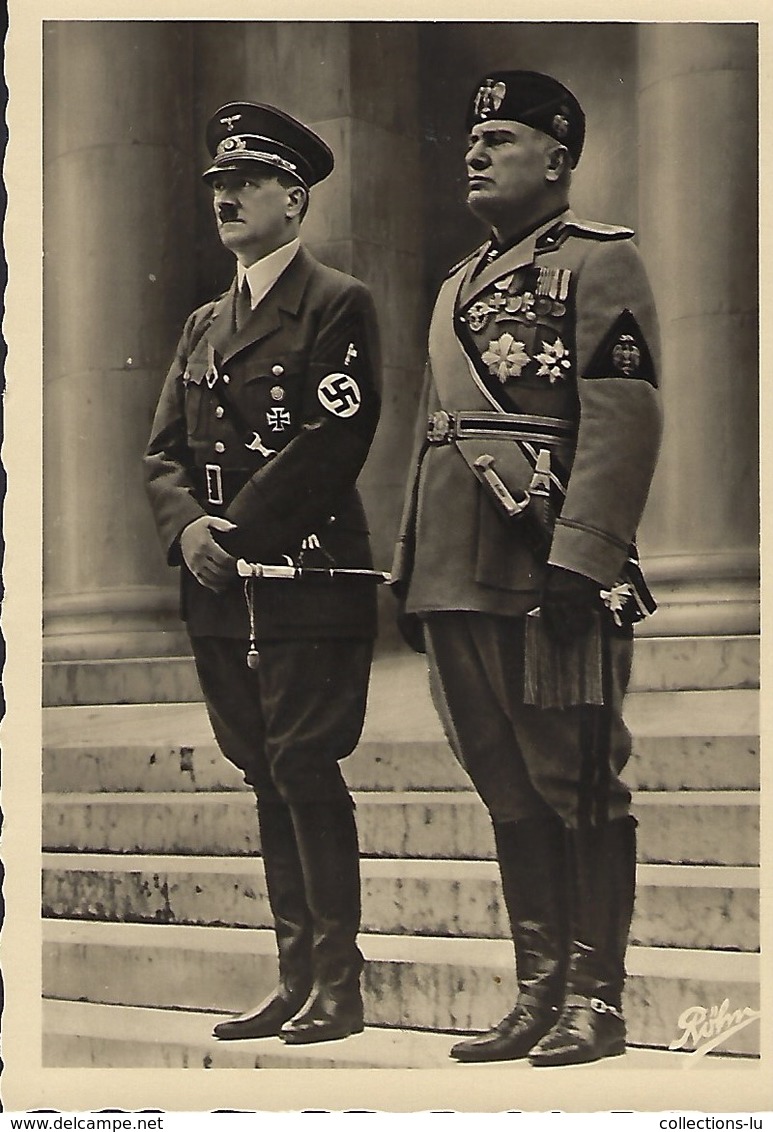 Drittes Reich   -  Der Führer Und Der Duce - Photo-Karte - Guerre 1939-45