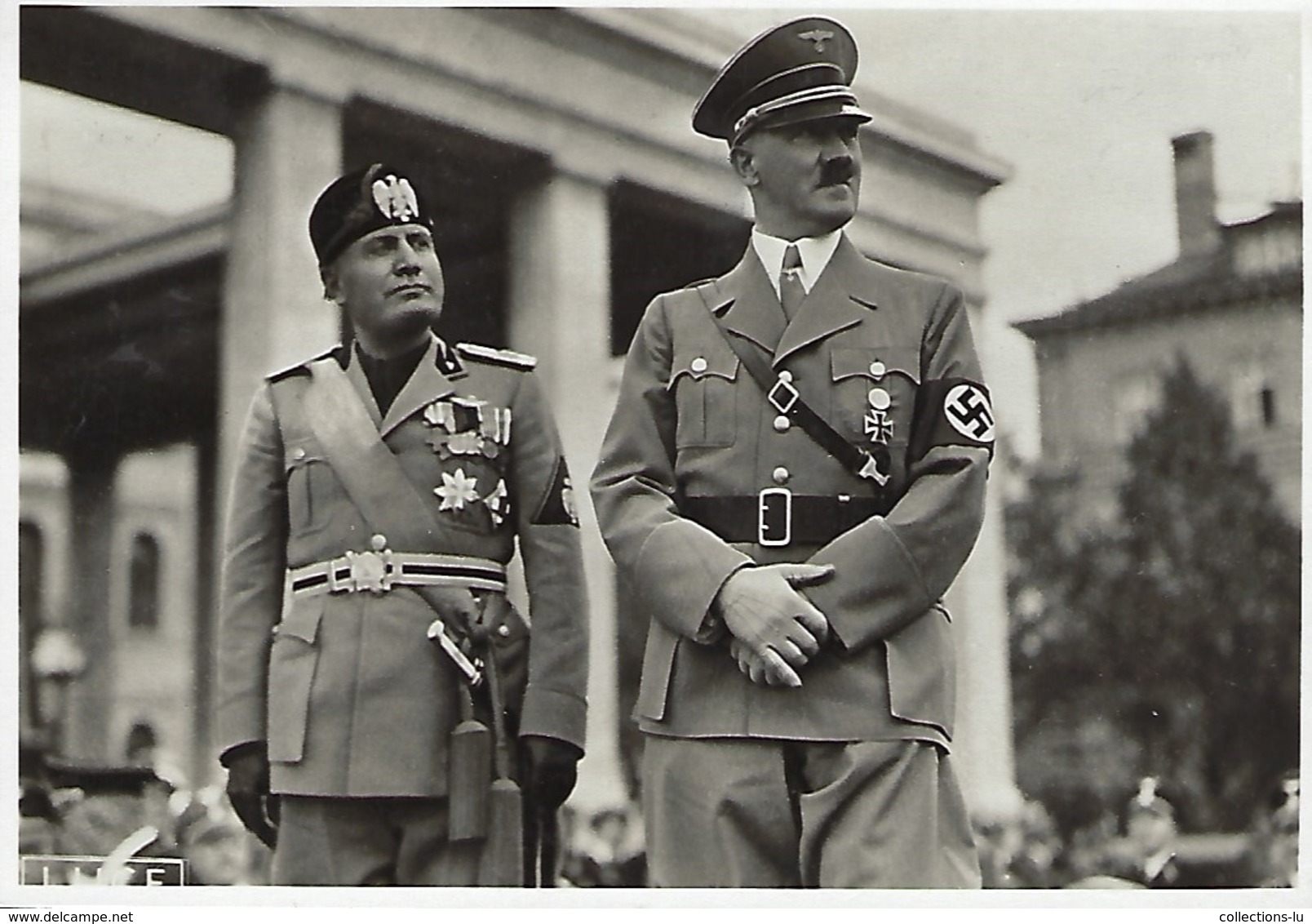 Drittes Reich   -  Mussoline Und Hitler - Photo-Karte - Guerre 1939-45