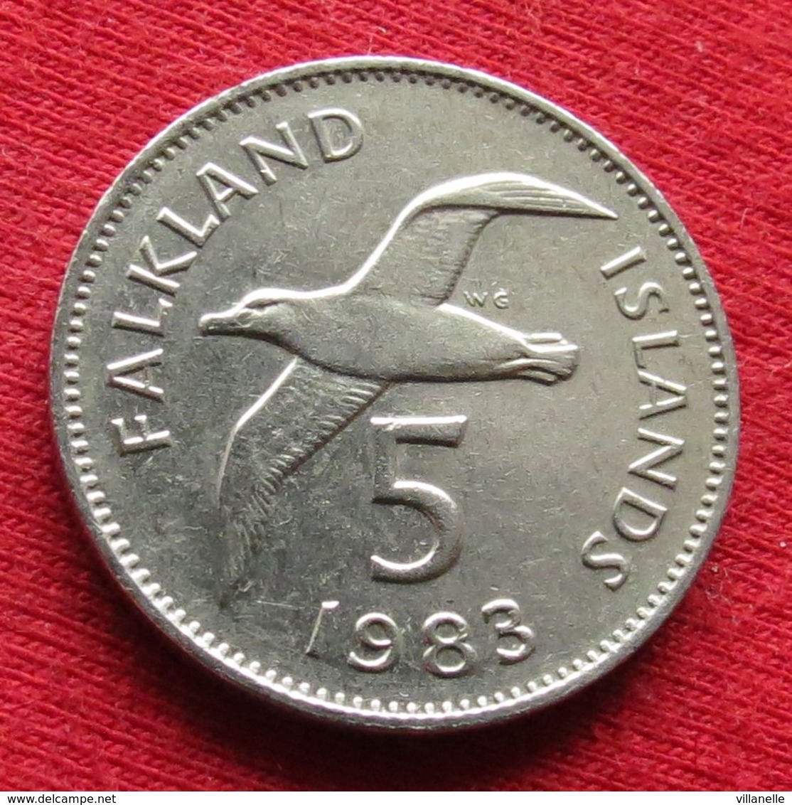 Falkland  Islands 5 Pence 1983 KM# 4.1 *V2  Bird Malvinas Malwinen - Falkland Islands