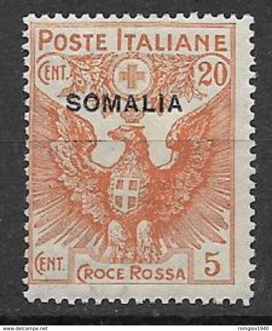 COLONIE ITALIANE 1916 SOMALIA CROCE ROSSA SASS. 22 MLH VF - Fiume