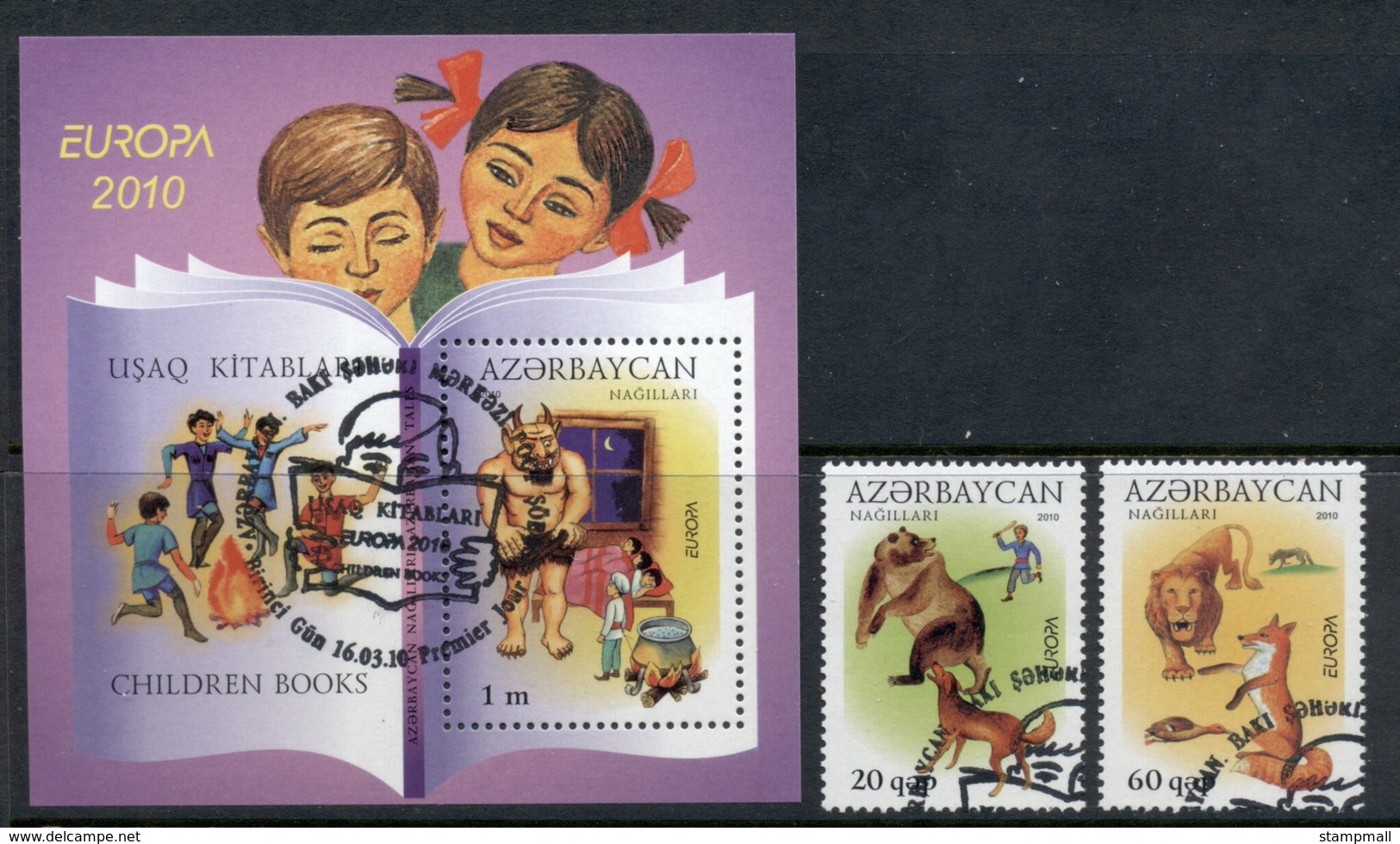 Azerbaijan 2010 Europa Children's Books + MS FU - Azerbaïjan