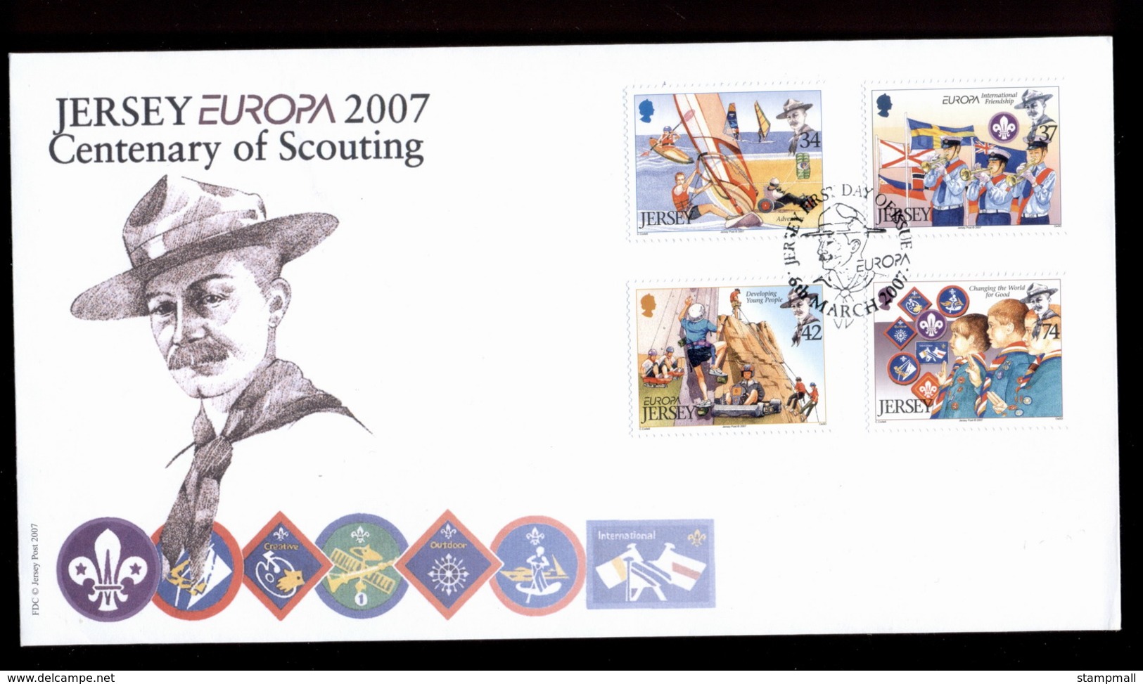Jersey 2007 Europa Scouting FDC - Jersey