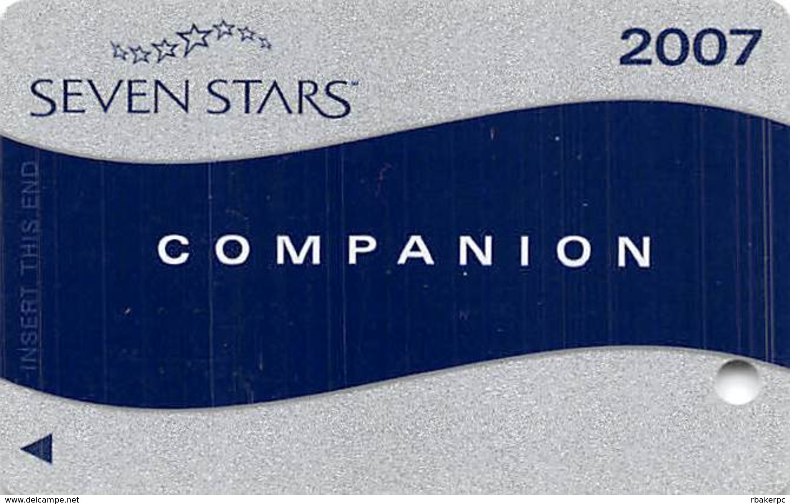 Harrah's Casino Multi-Property - TR Seven Stars Companion Slot Card @2007 / Signature Strip / BLANK - Casino Cards