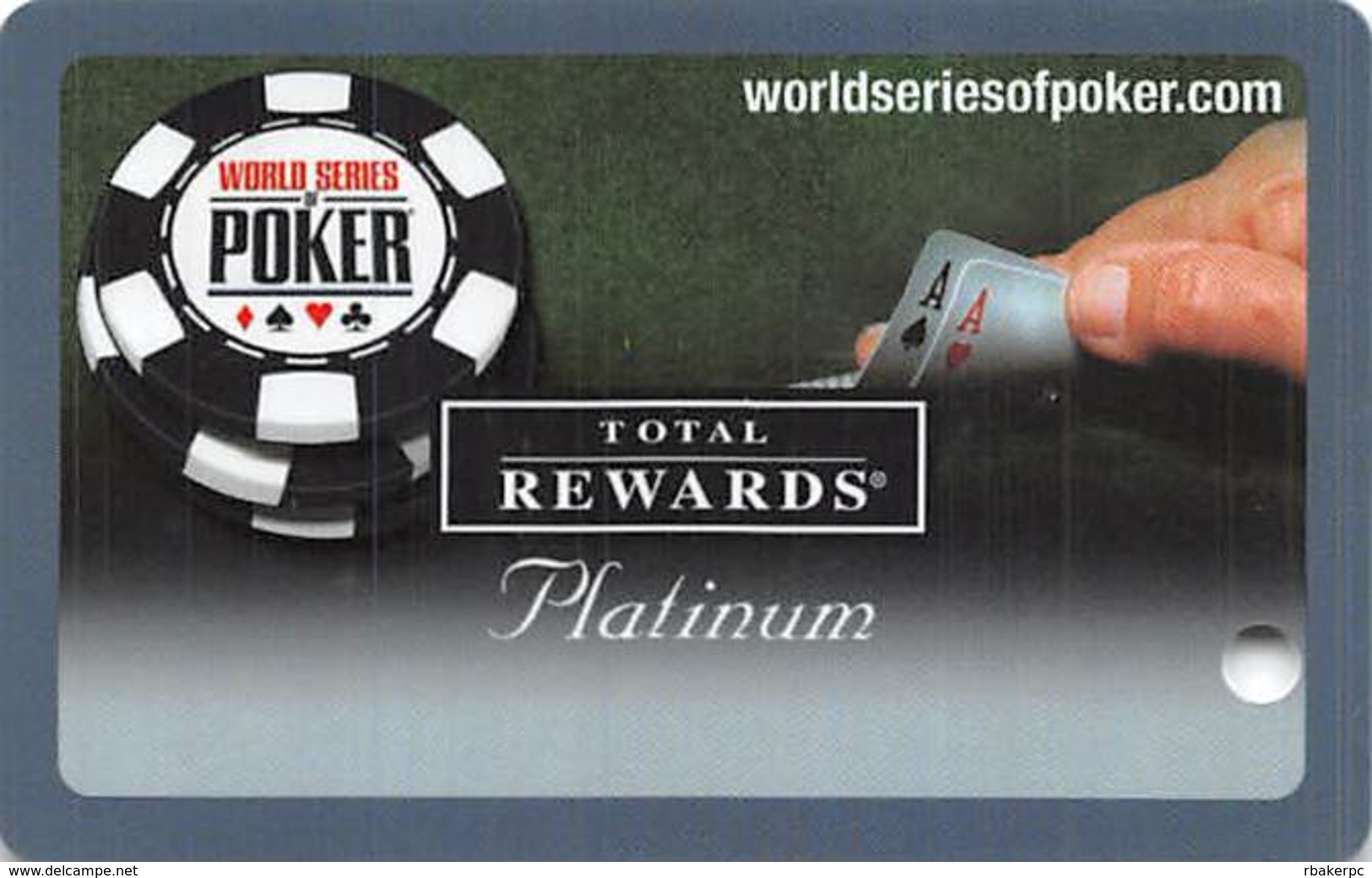 Harrah's Casino - 2006 Platinum WSOP Slot Card With Signature Strip - BLANK - Casino Cards