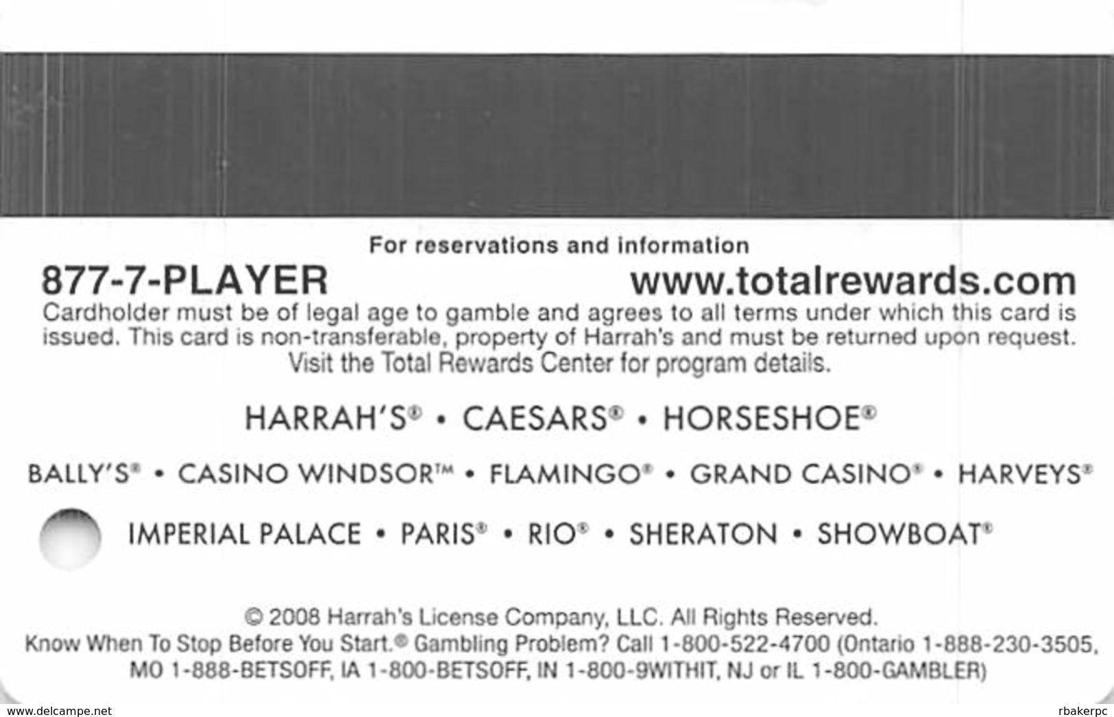 Harrah's Casino - 1st Anniv Harrah's Chester Diamond Slot Card - Casino Cards