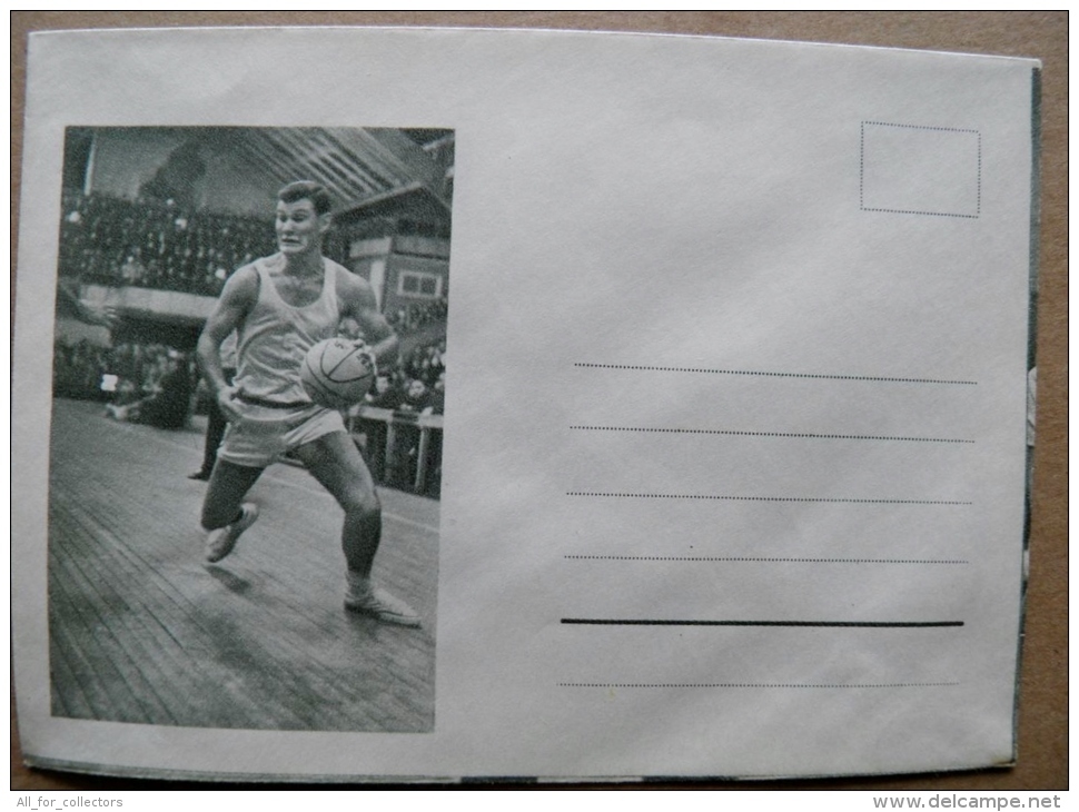 2 Scans, Cover From Lithuania, USSR Occupation Period, Sport Basketball Rowing Table Tennis 1970 - Autres & Non Classés