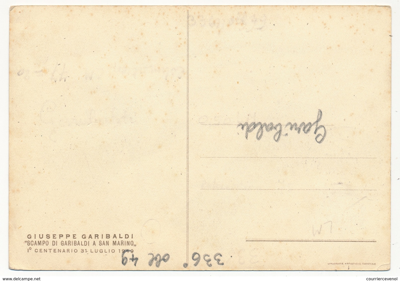 SAINT MARIN - Carte Maximum - Giuseppe GARIBALDI - 1953 - Storia Postale