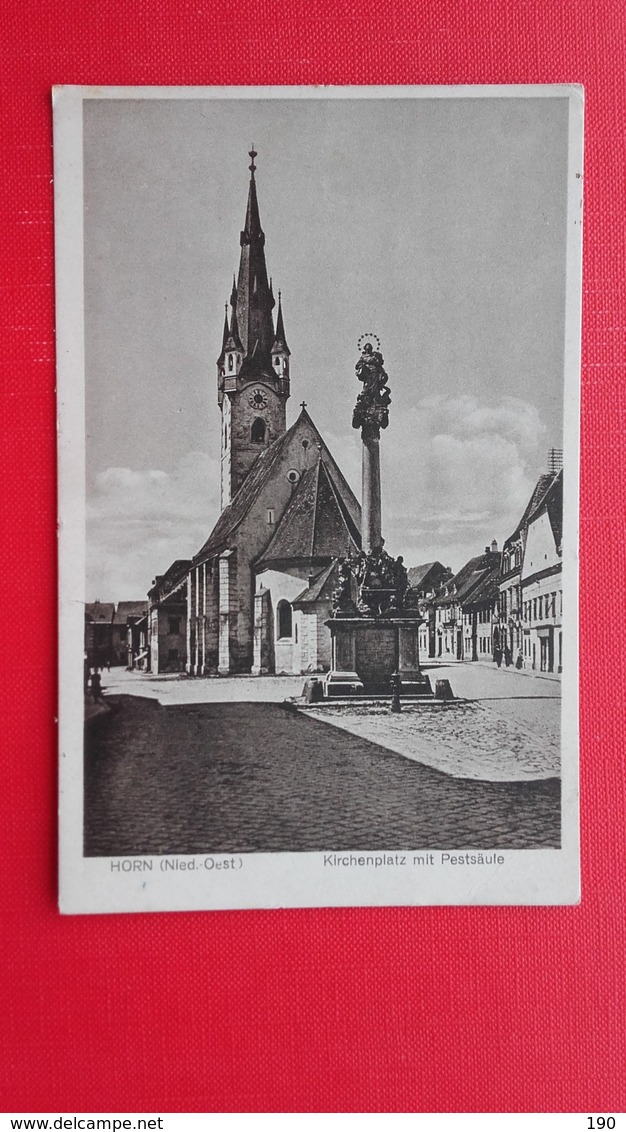 Horn.Kirchenplatz Mit Pestsaule - Horn