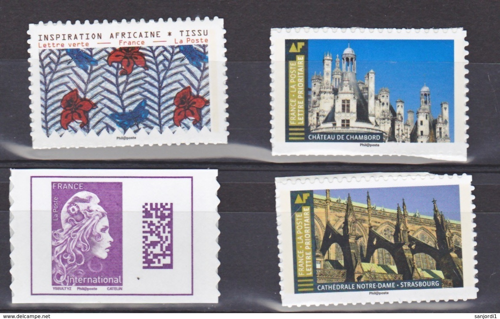 France Autoadhesifs 1656,1660a, 1674a, 1675a 2019 émis En Feuille  Neuf ** TB MNH Sin Charnela - Sonstige & Ohne Zuordnung