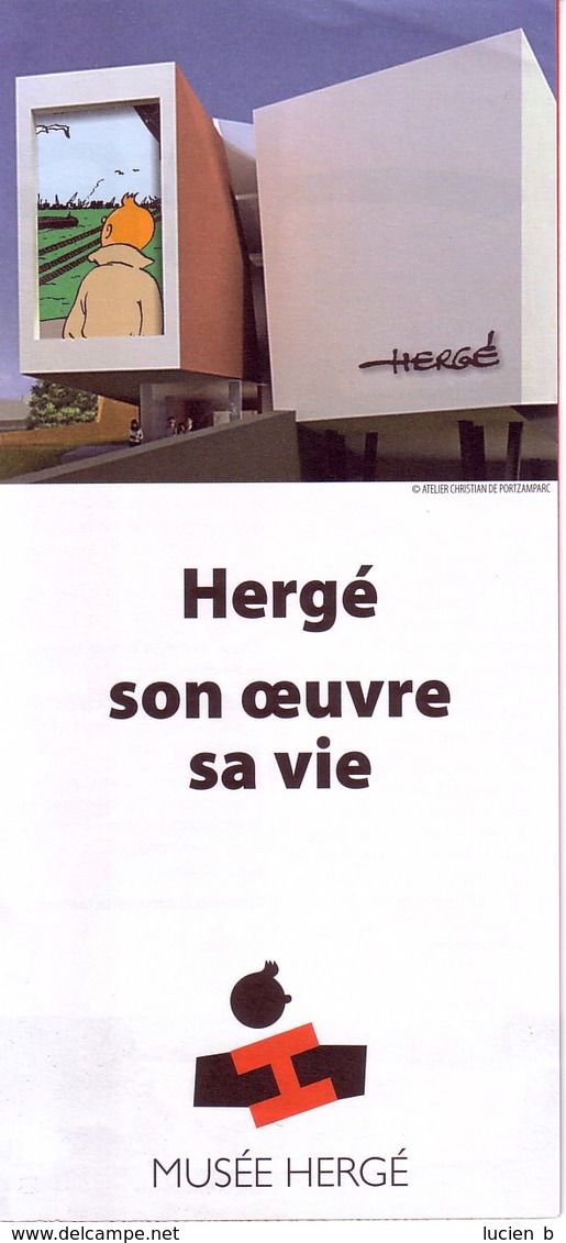 HERGE  -  Ensemble De 6 Documents, Dépliants, Folders, Feuillets...  (Tintin) - Hergé