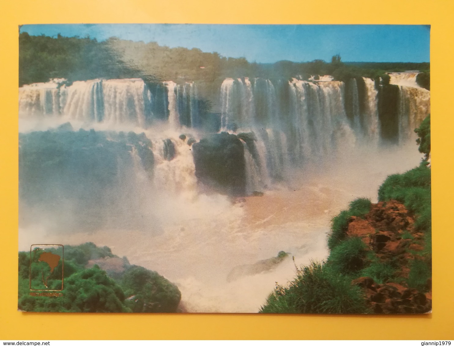 CARTOLINA POSTCARDS BRASILE BRAZIL 1986 PARANA FOZ DO IGUACU CATARATAS CASCATE BOLLO PRODOTTI AGRICOLI OBLITERE - Altri