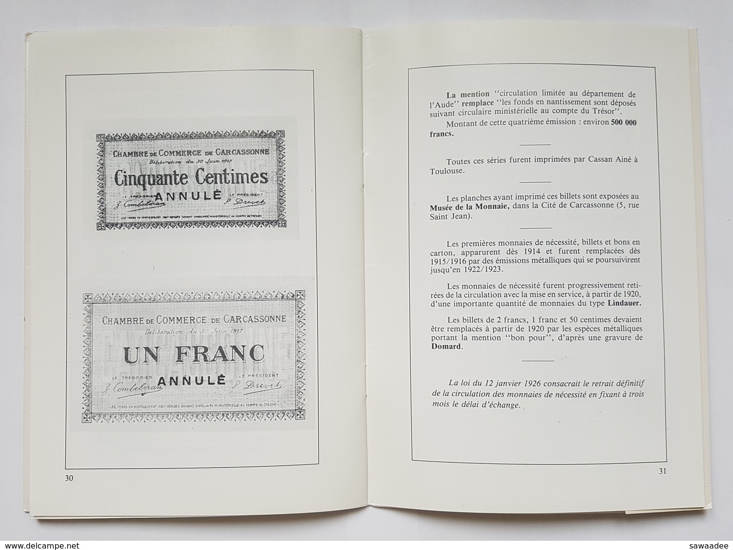 LIVRE - NUMISMATIQUE - VILLE - CARCASSONNE SES MONNAIES - BERNARD RIZO - ED. SAVARY - 1990 - Livres & Logiciels