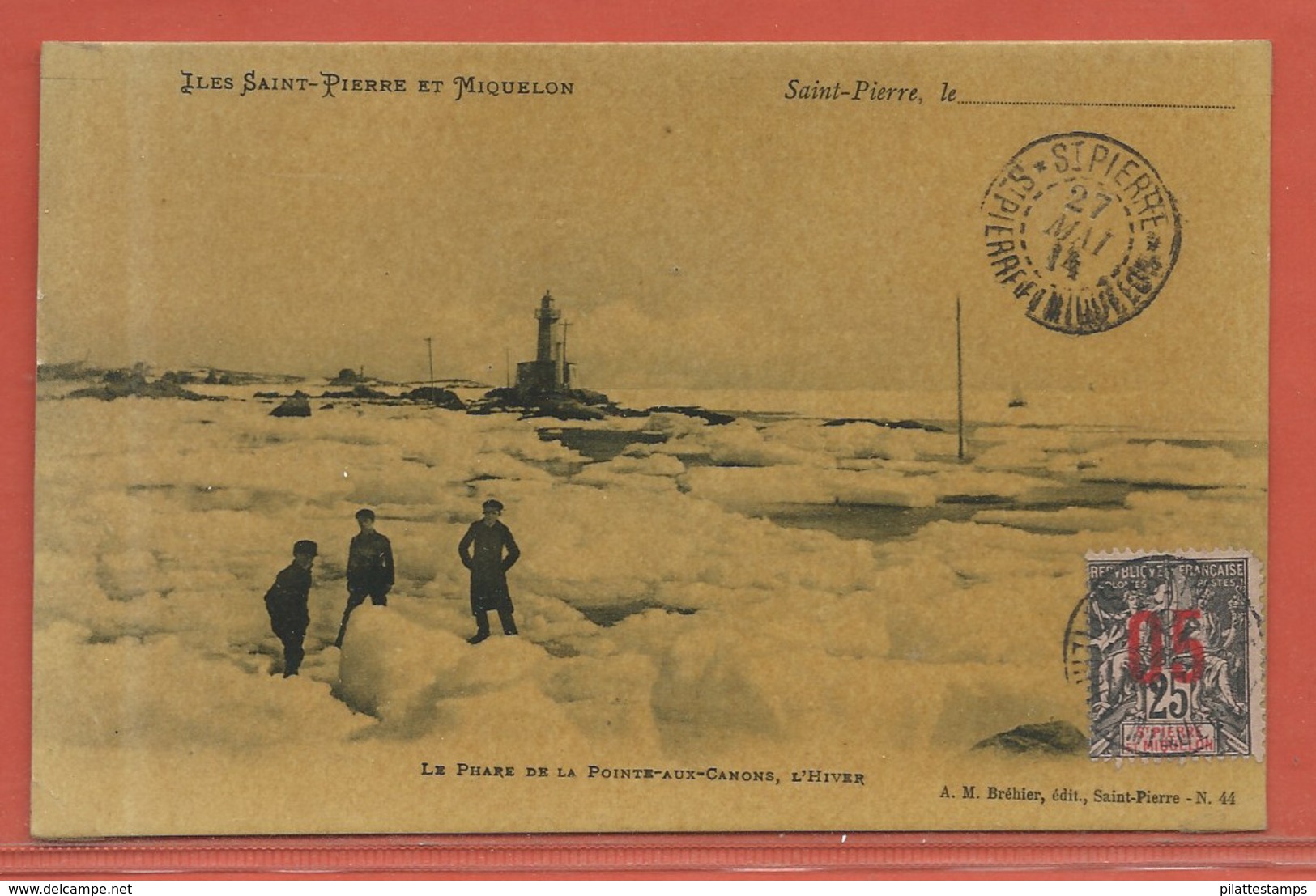 SAINT PIERRE ET MIQUELON CARTE POSTALE AFFRANCHIE DE 1914 - Lettres & Documents